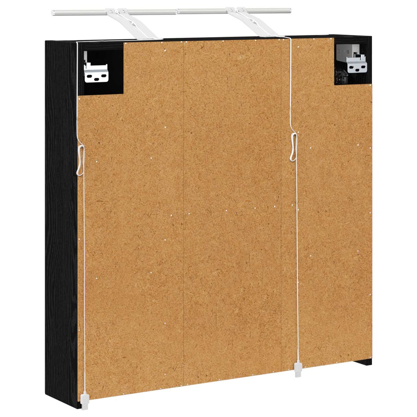 Baderomsspeilskap Svart Eik 70 x 14,5 x 70 cm Konstruert tre