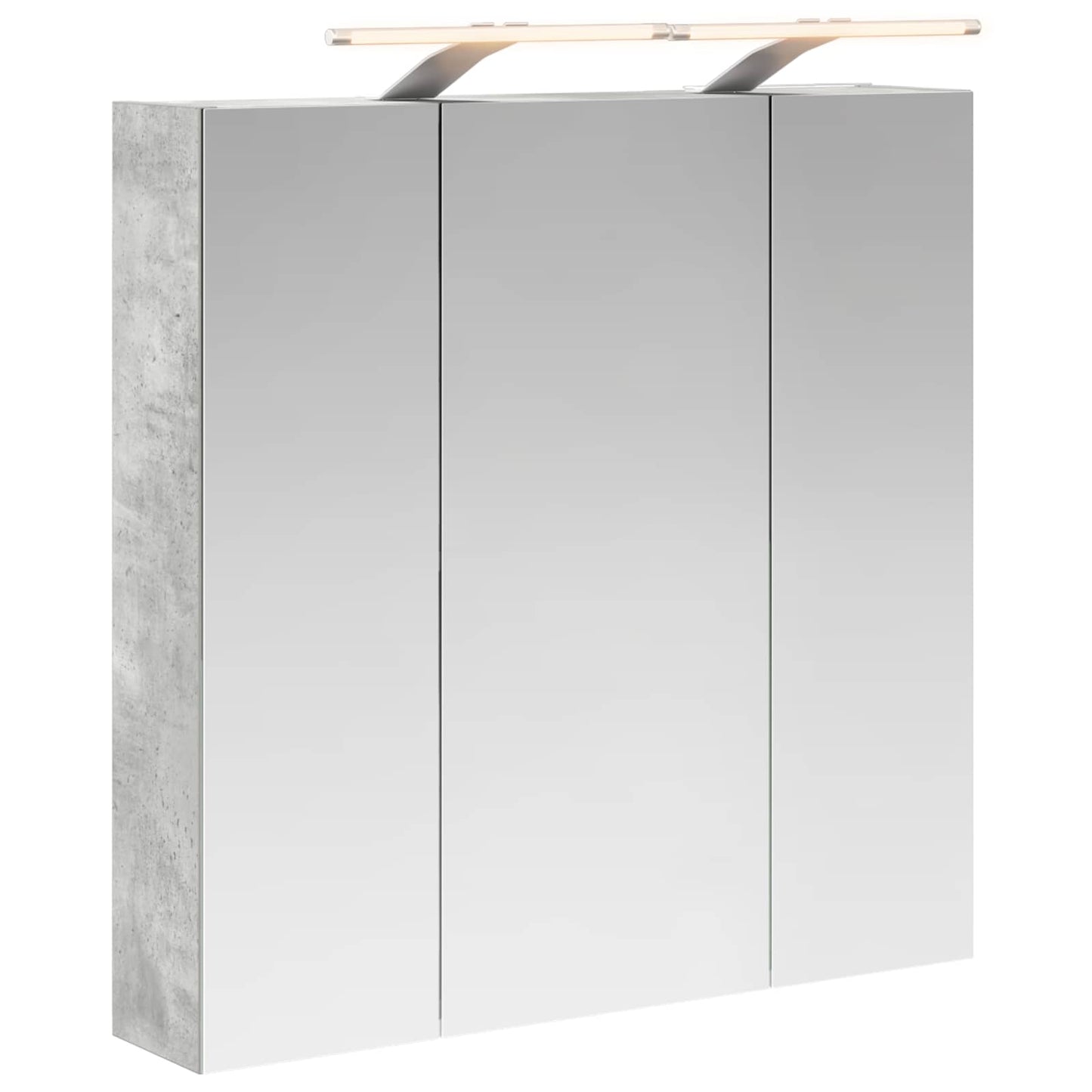 Baderomsspeilskap Betonggrå 70 x 14,5 x 70 cm Konstruert tre