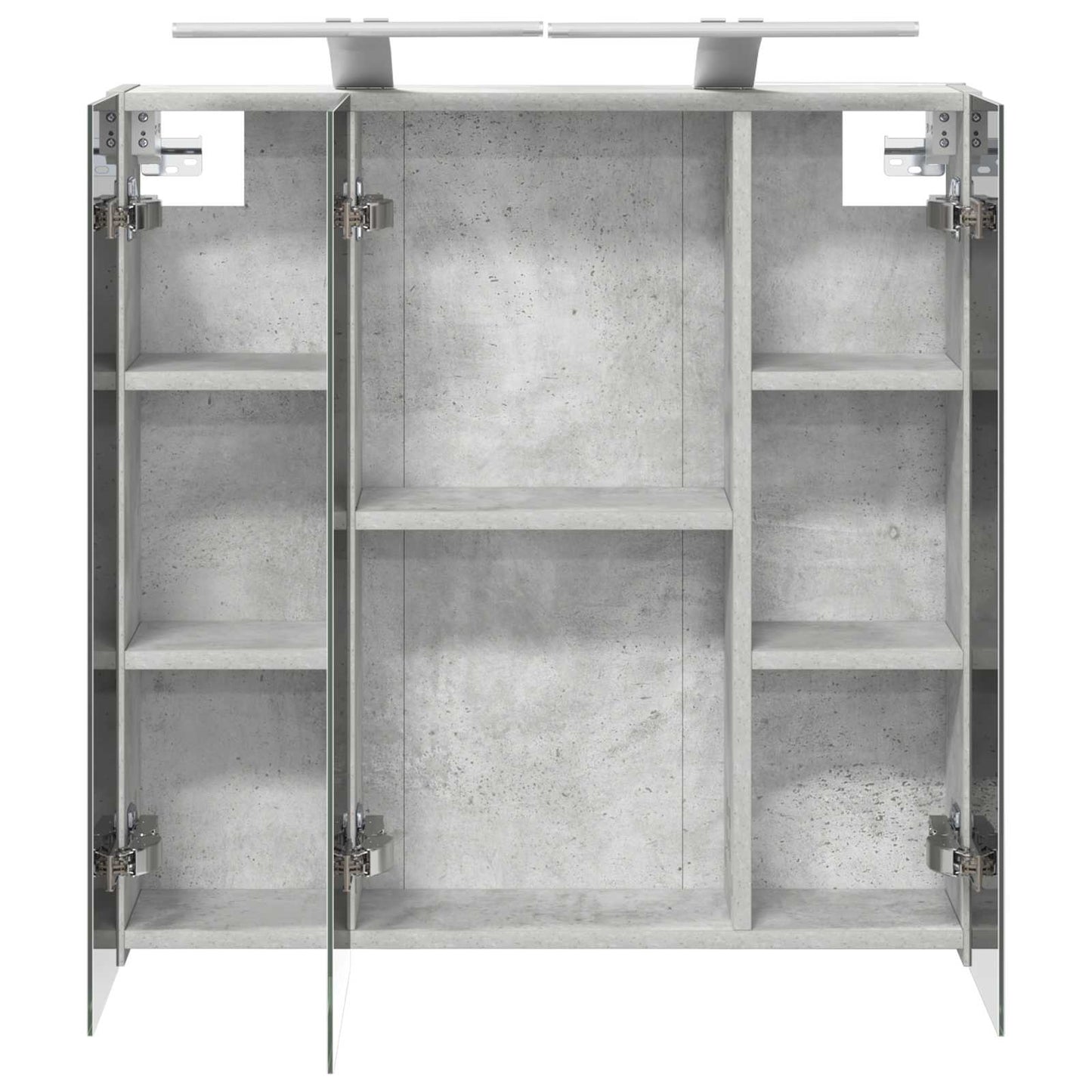Baderomsspeilskap Betonggrå 70 x 14,5 x 70 cm Konstruert tre