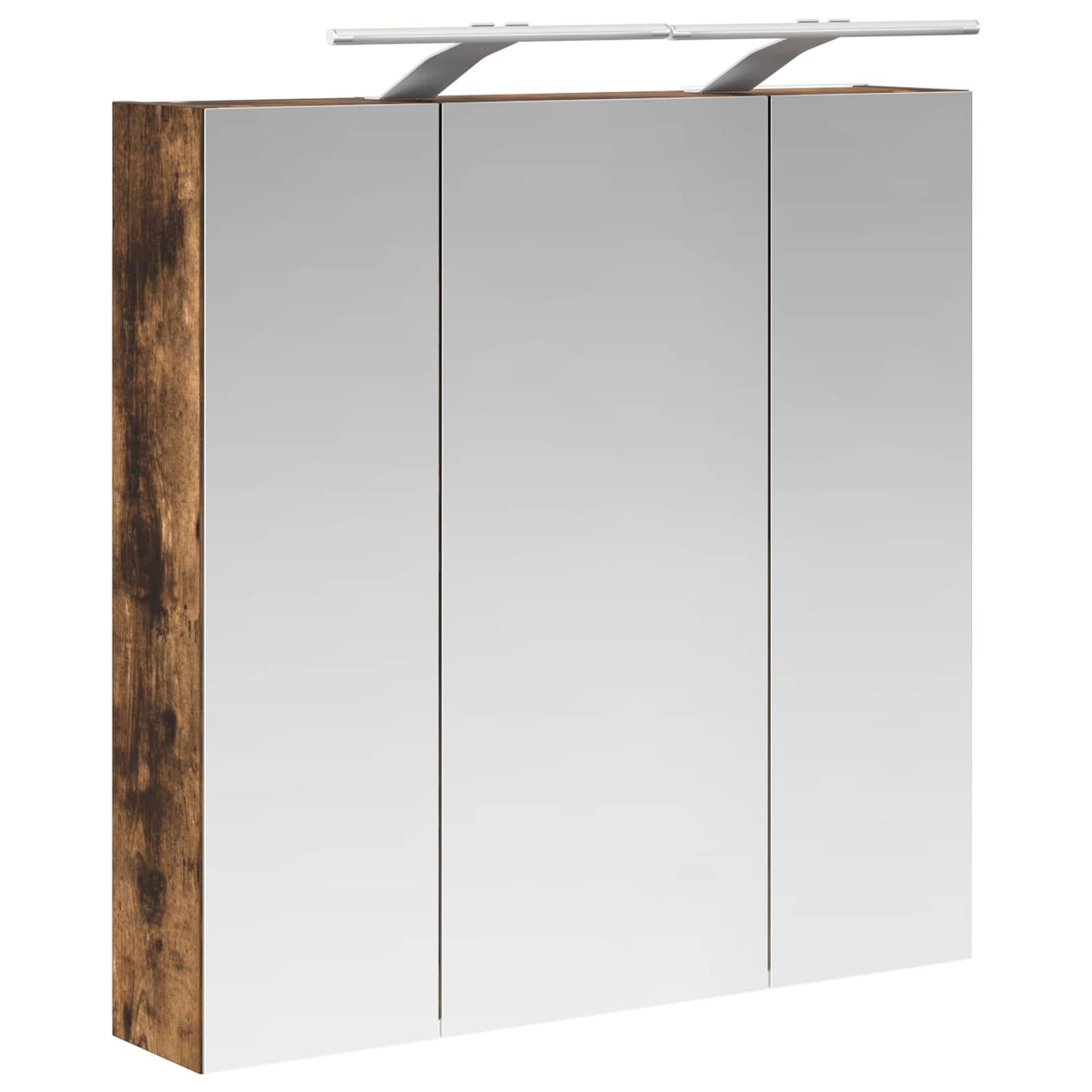 Baderomsspeilskap for Røkt eik 70 x 14,5 x 70 cm