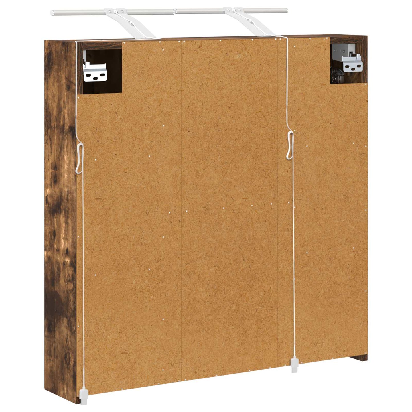 Baderomsspeilskap for Røkt eik 70 x 14,5 x 70 cm