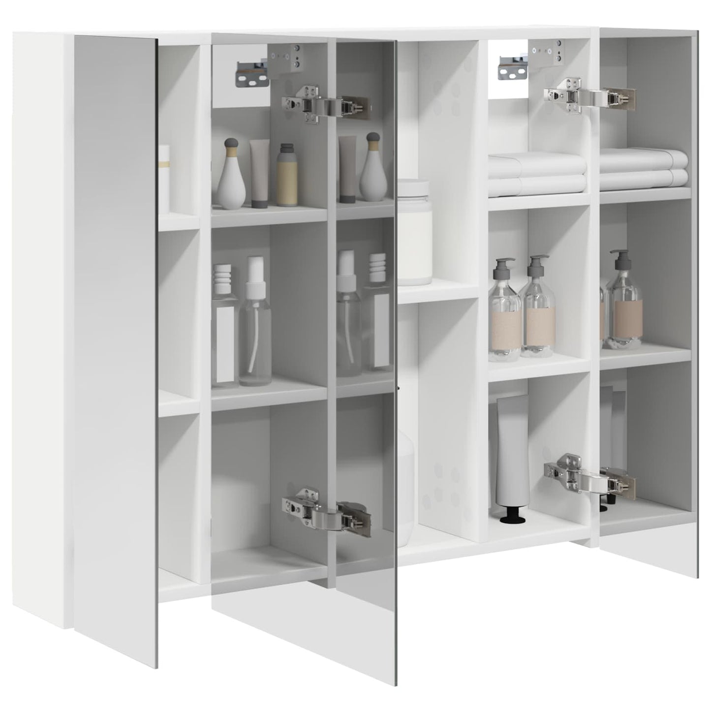Baderomsspeilskap med dør Hvit 80 x 14.5 x 70 cm Konstruert tre