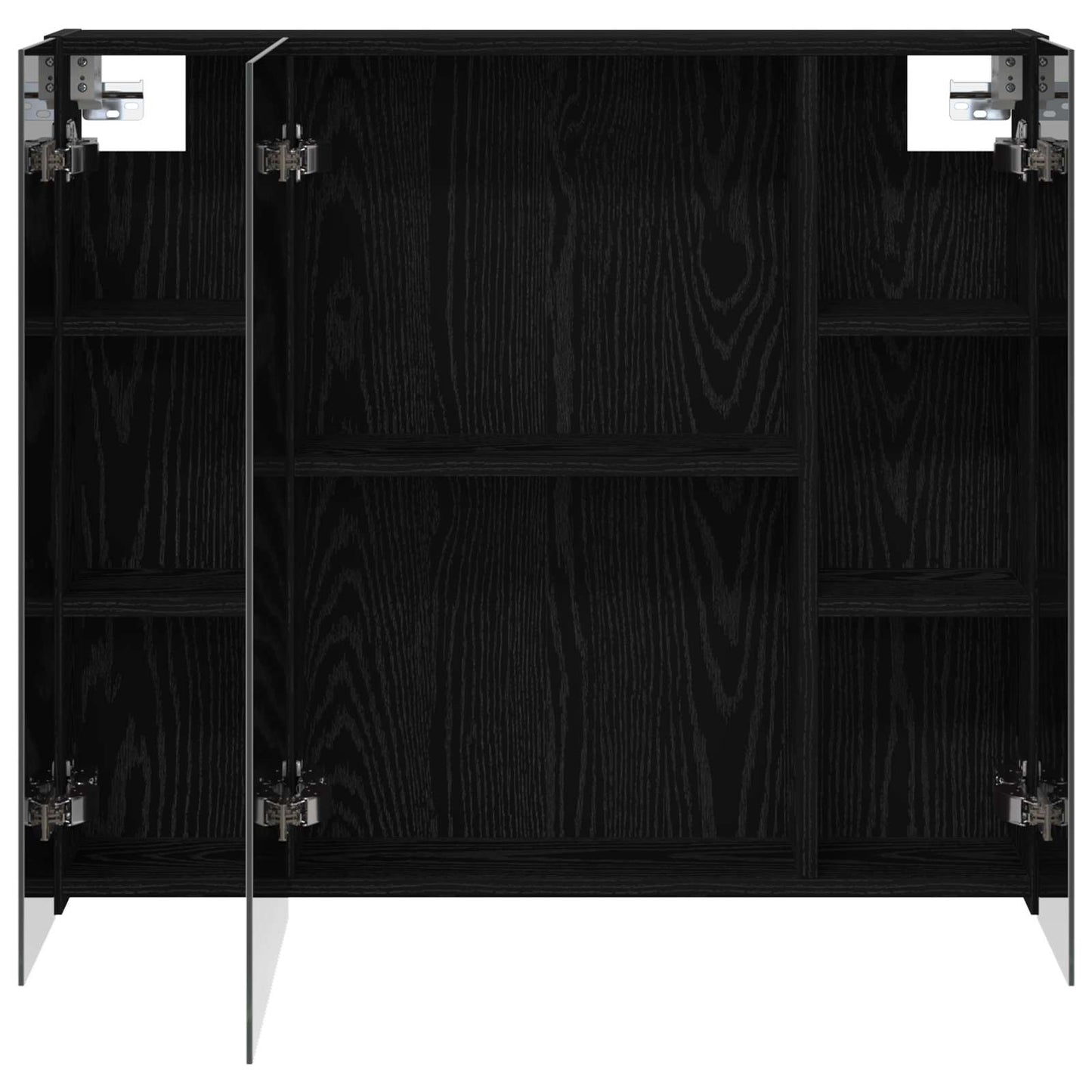 Baderomsspeilskap Svart Eik 80 x 14.5 x 70 cm Konstruert tre
