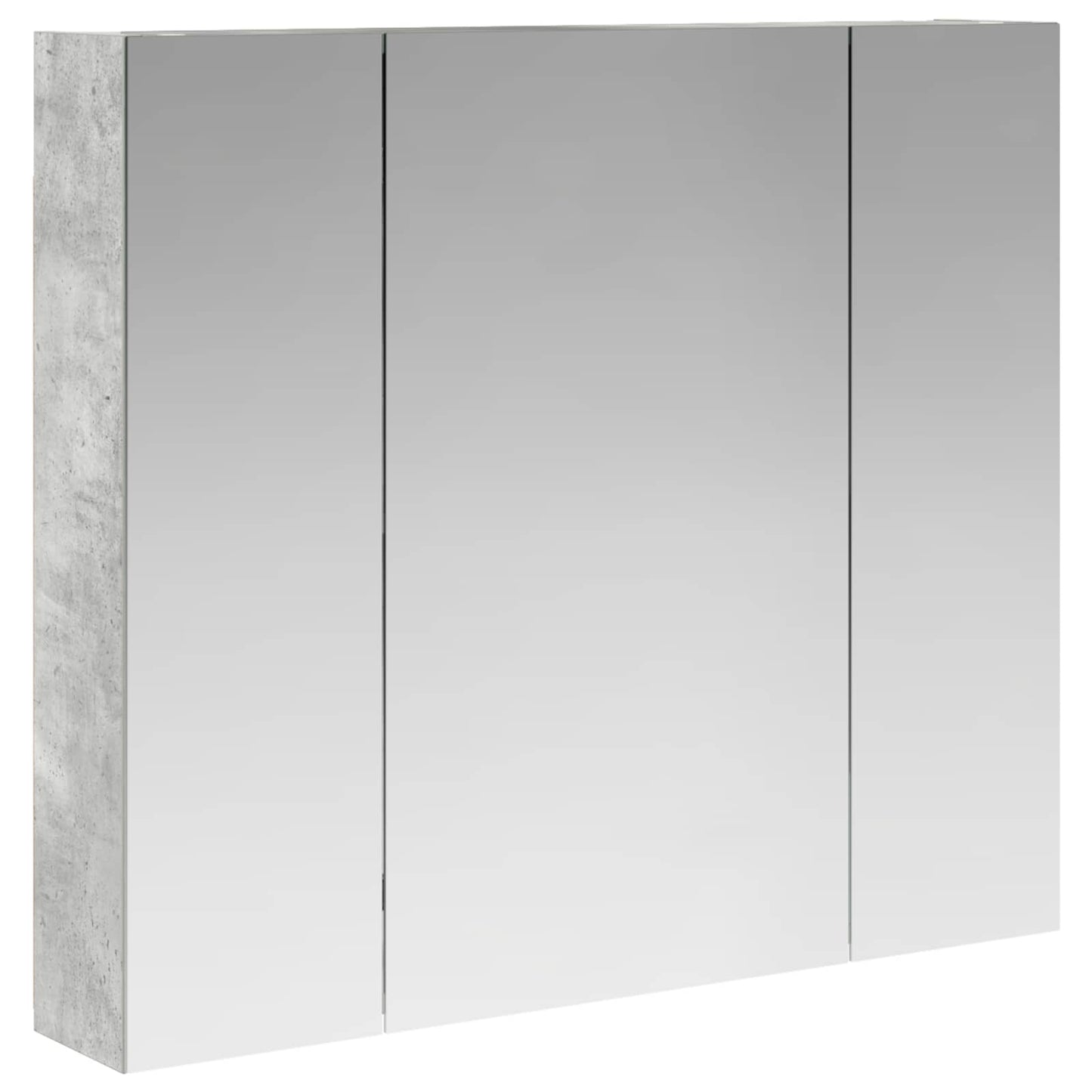 Baderomsspeilskap Betonggrå 80 x 14.5 x 70 cm Konstruert tre