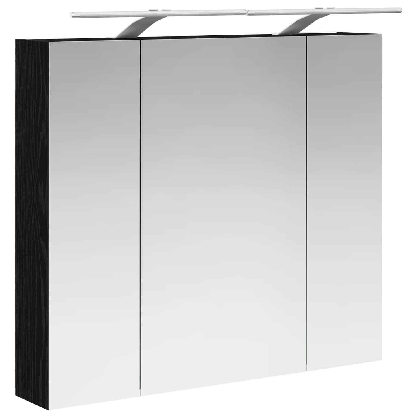 Baderomsspeilskap Svart Eik 80 x 14.5 x 70 cm Konstruert tre