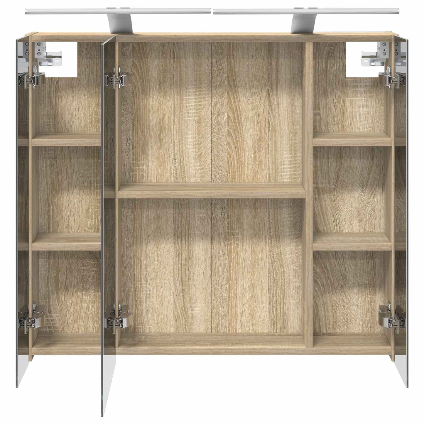 Baderomsspeilskap Sonoma eik 80 x 14.5 x 70 cm Konstruert tre