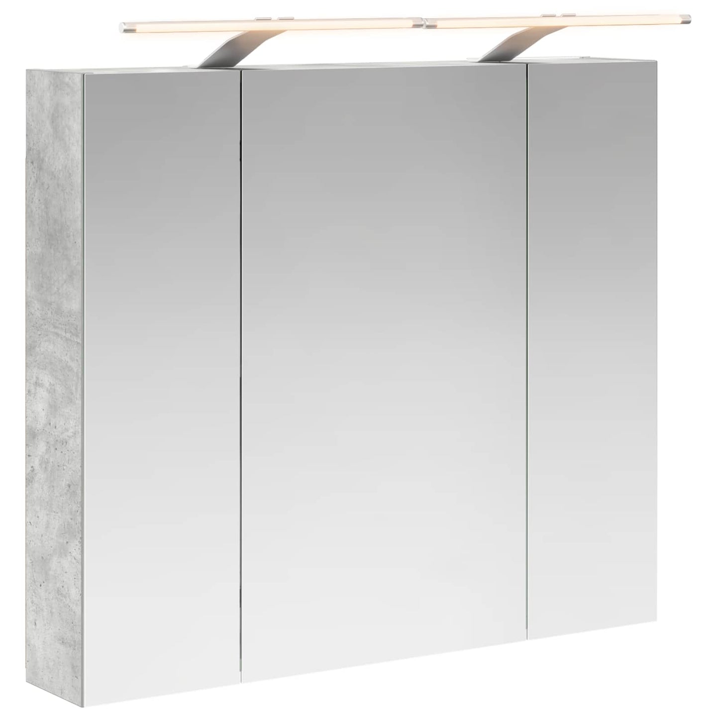 Baderomsspeilskap Betonggrå 80 x 14.5 x 70 cm Konstruert tre