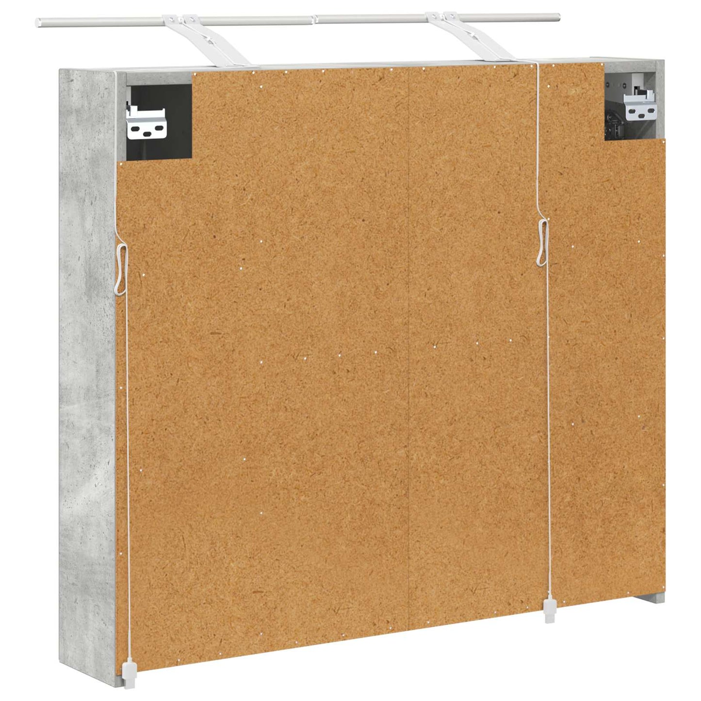 Baderomsspeilskap Betonggrå 80 x 14.5 x 70 cm Konstruert tre