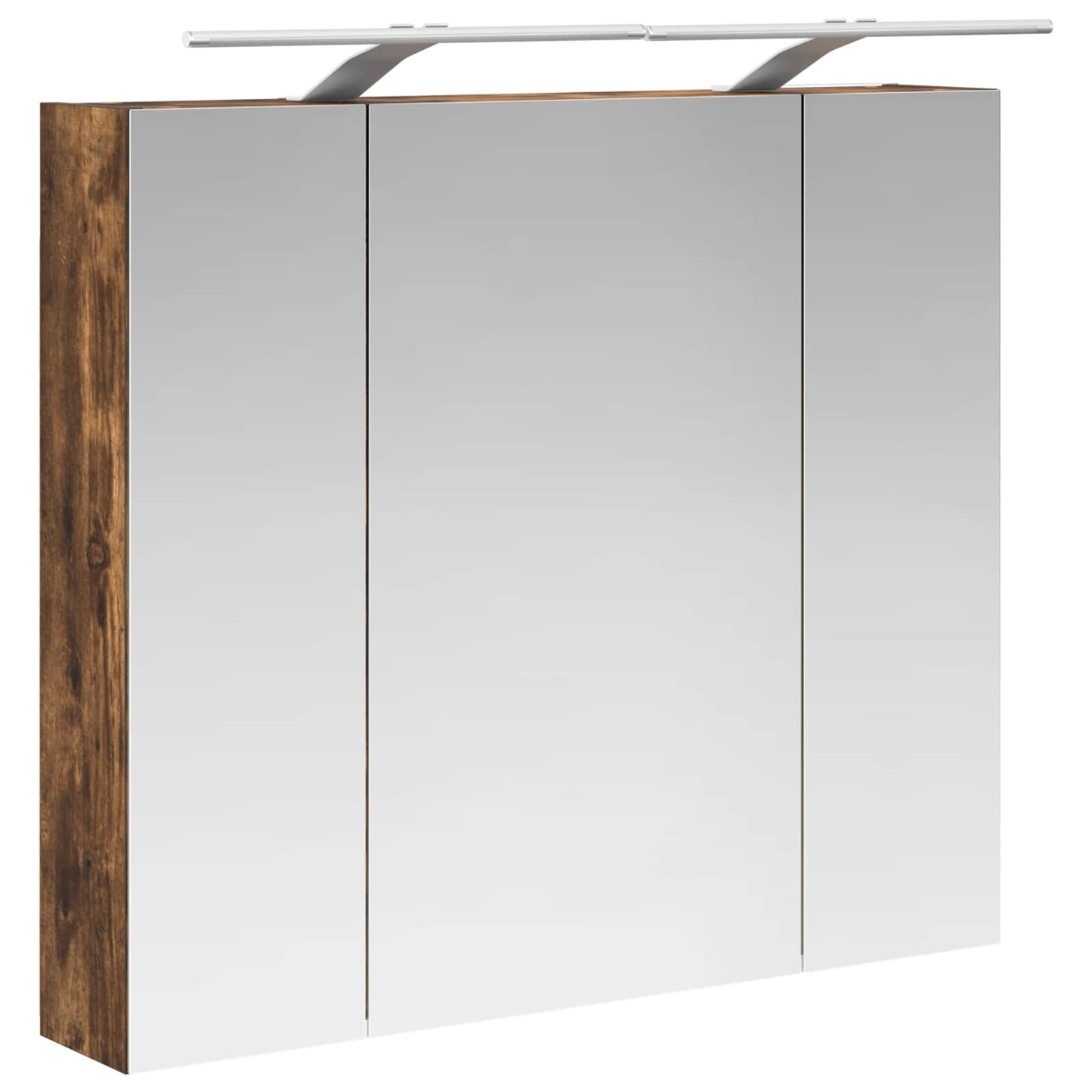 Baderomsspeilskap Røkt eik 80 x 14.5 x 70 cm Konstruert tre