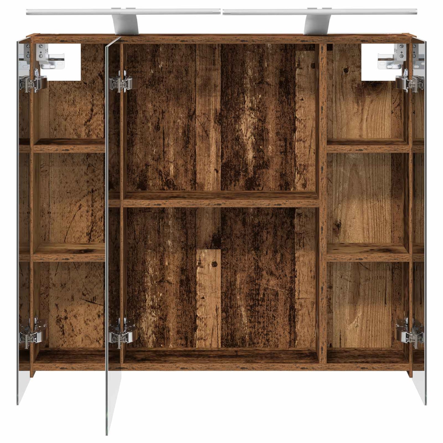 Baderomsspeilskap Gammelt tre 80 x 14.5 x 70 cm Konstruert tre