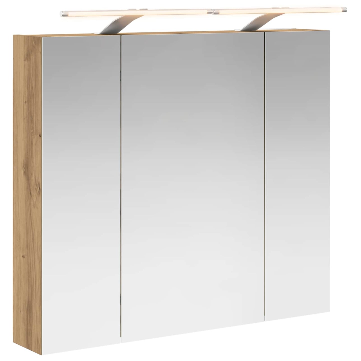 Baderomsspeilskap med hylle Kunstnerisk Eik 80 x 14.5 x 70 cm