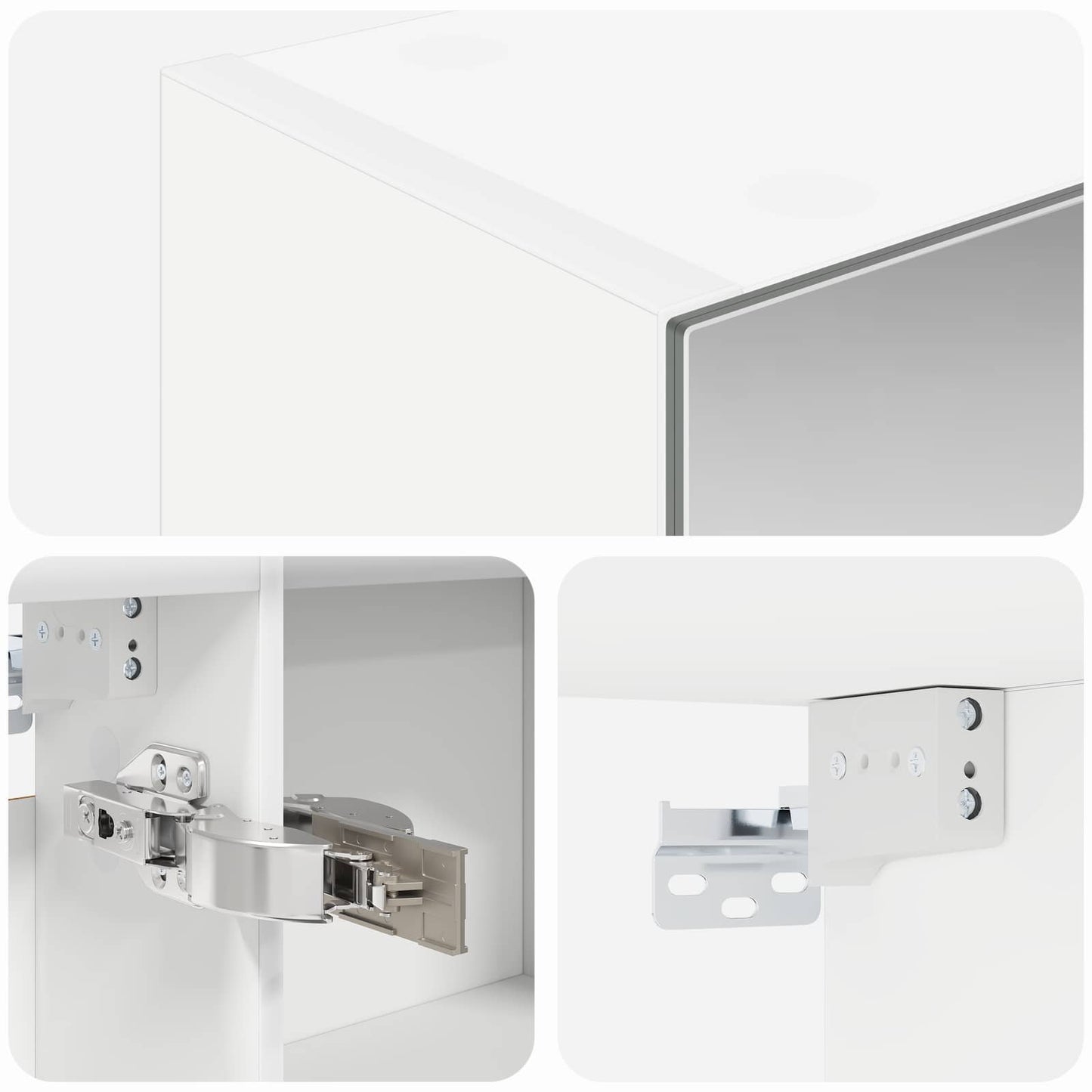 Baderomsspeilskap Hvit 100 x 14,5 x 70 cm Konstruert tre