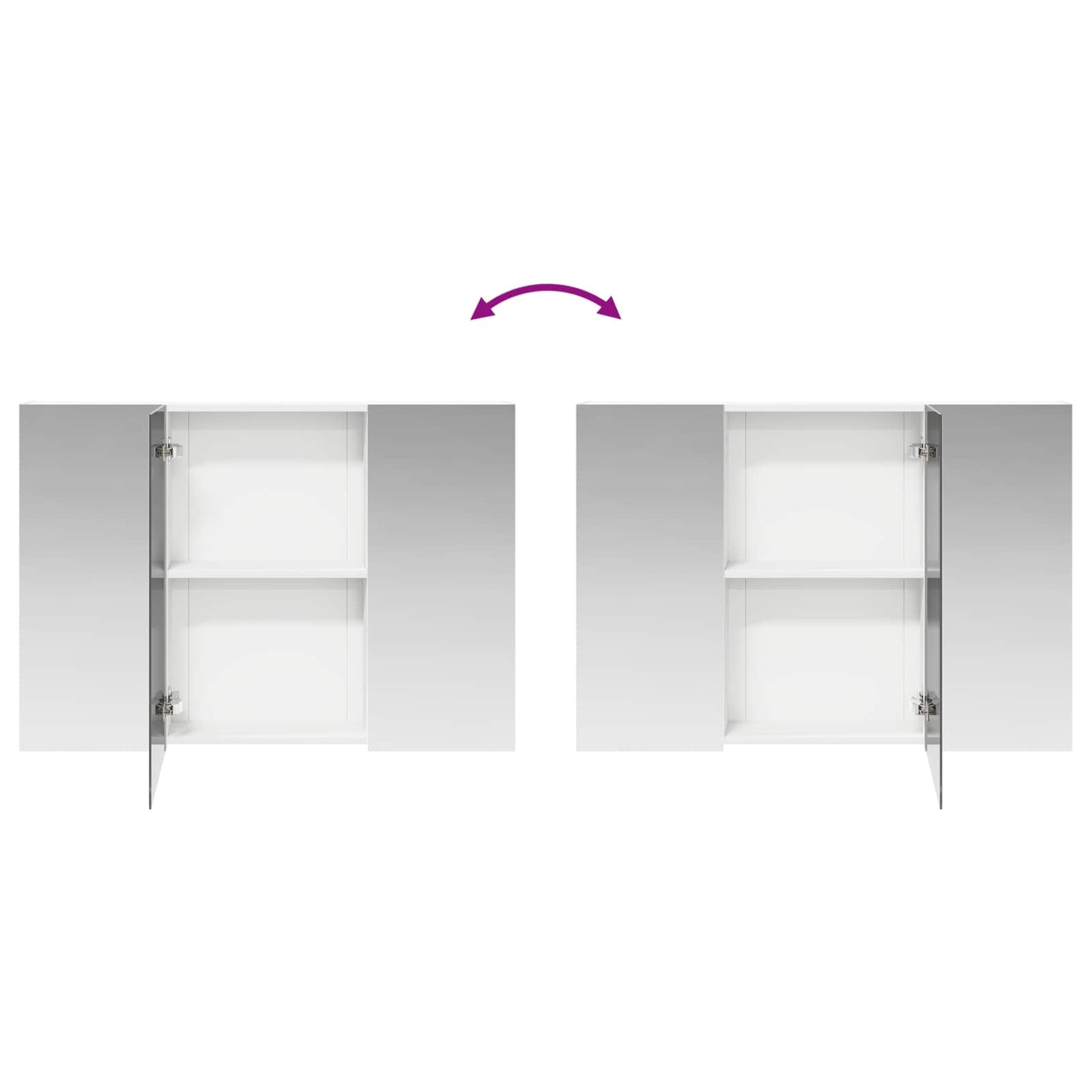 Baderomsspeilskap Hvit 100 x 14,5 x 70 cm Konstruert tre