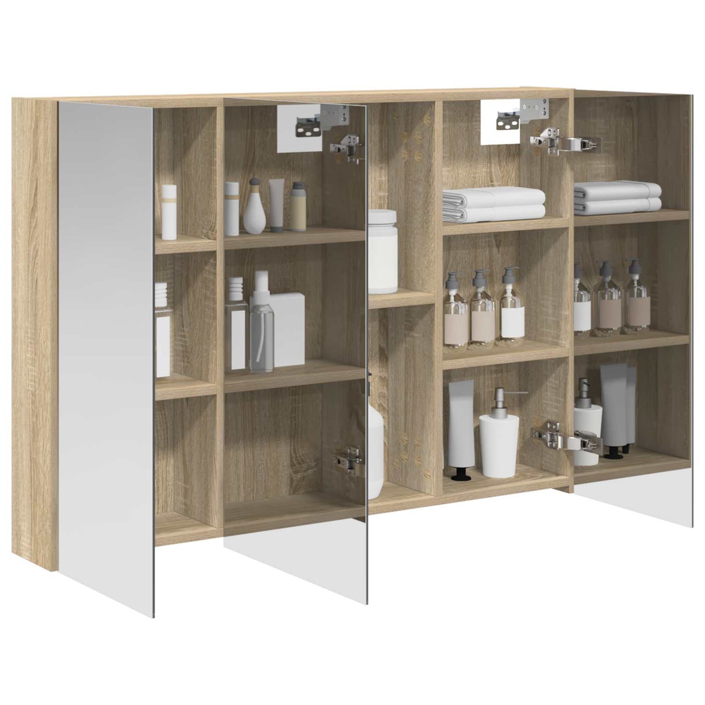 Baderomsspeilskap Sonoma eik 100 x 14,5 x 70 cm Konstruert tre