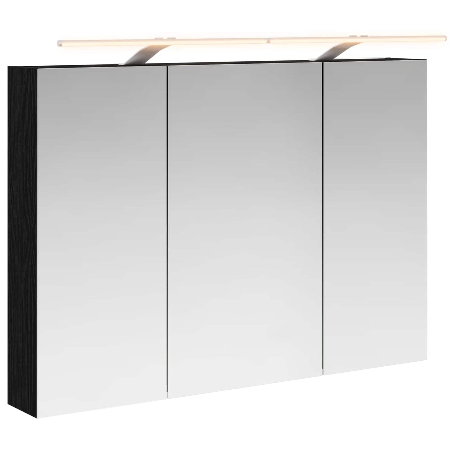 Baderomsspeilskap Svart Eik 100 x 14,5 x 70 cm Konstruert tre