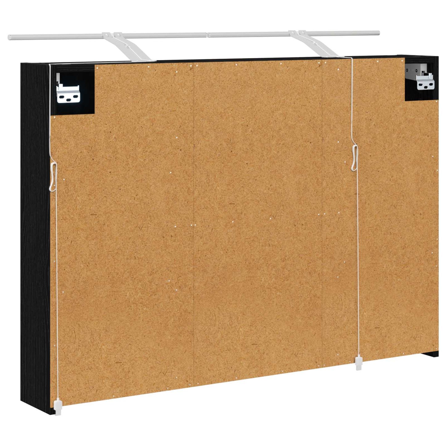 Baderomsspeilskap Svart Eik 100 x 14,5 x 70 cm Konstruert tre