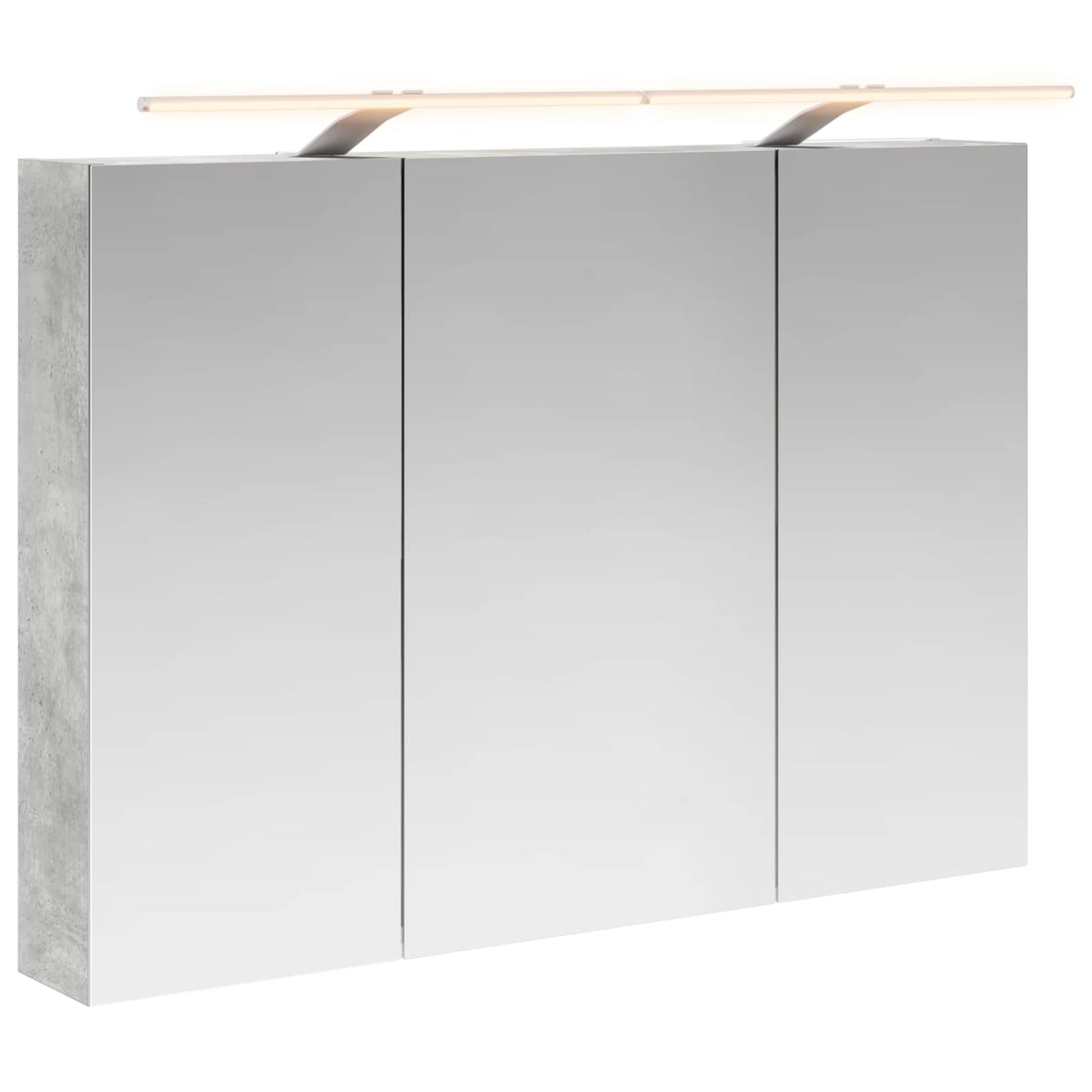 Baderomsspeilskap Betonggrå 100 x 14,5 x 70 cm Konstruert tre
