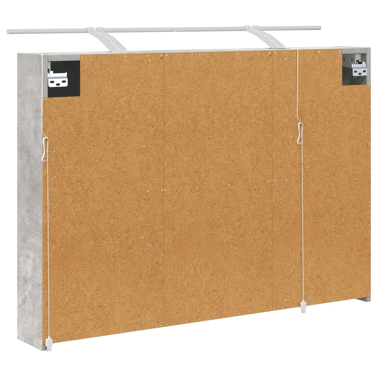 Baderomsspeilskap Betonggrå 100 x 14,5 x 70 cm Konstruert tre