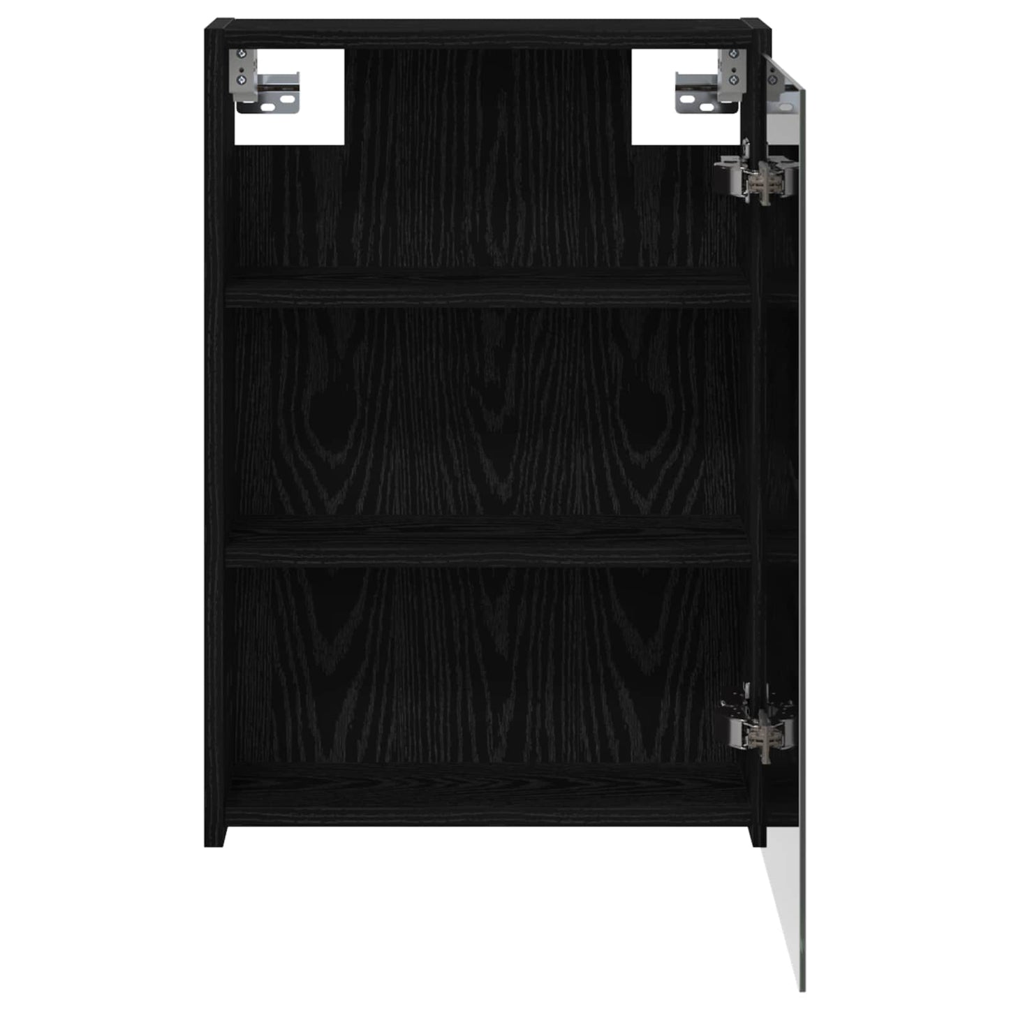 Baderomsspeilskap Svart Eik 43 x 16 x 62.5 cm Konstruert tre