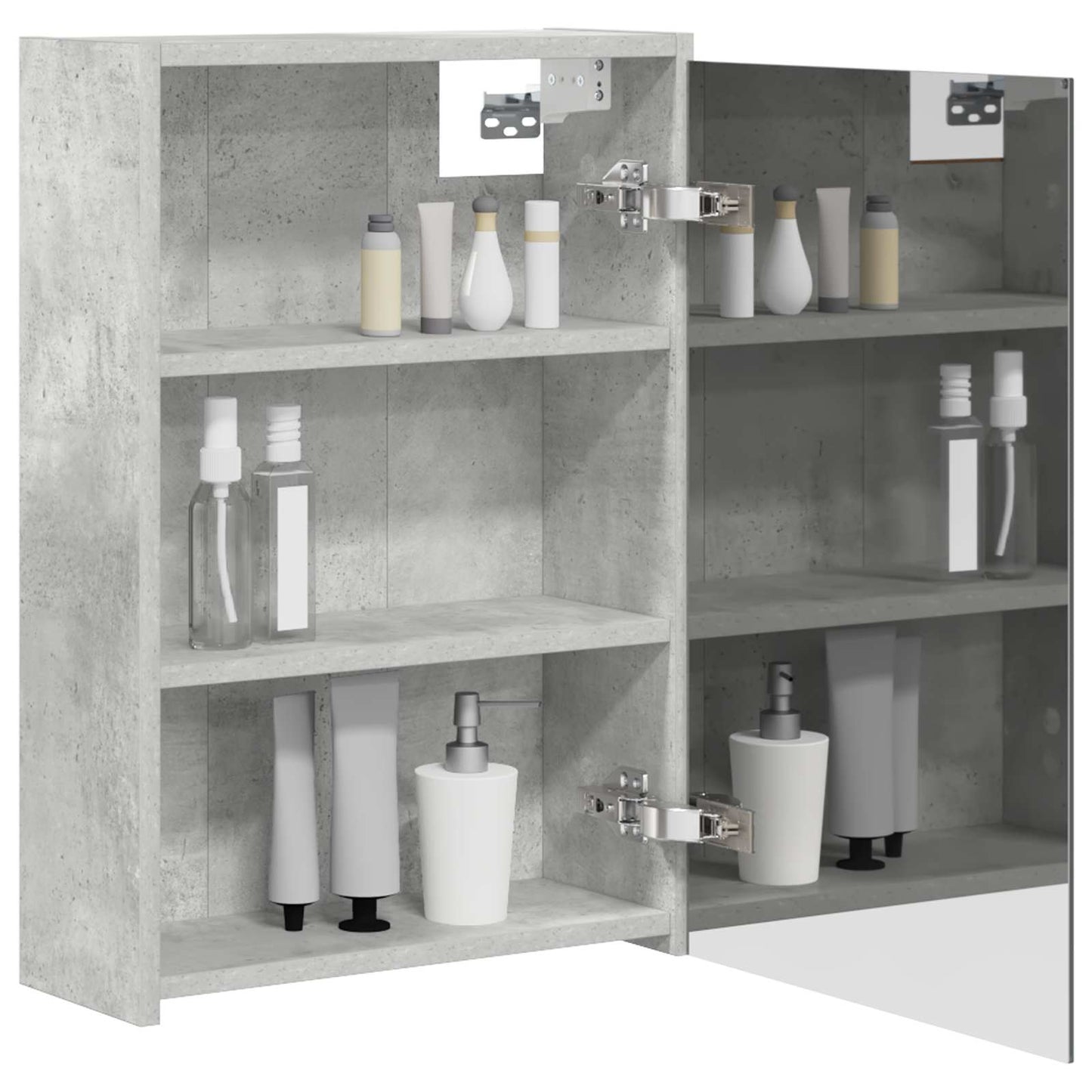 Baderomsspeilskap Betonggrå 43 x 16 x 62.5 cm Konstruert tre