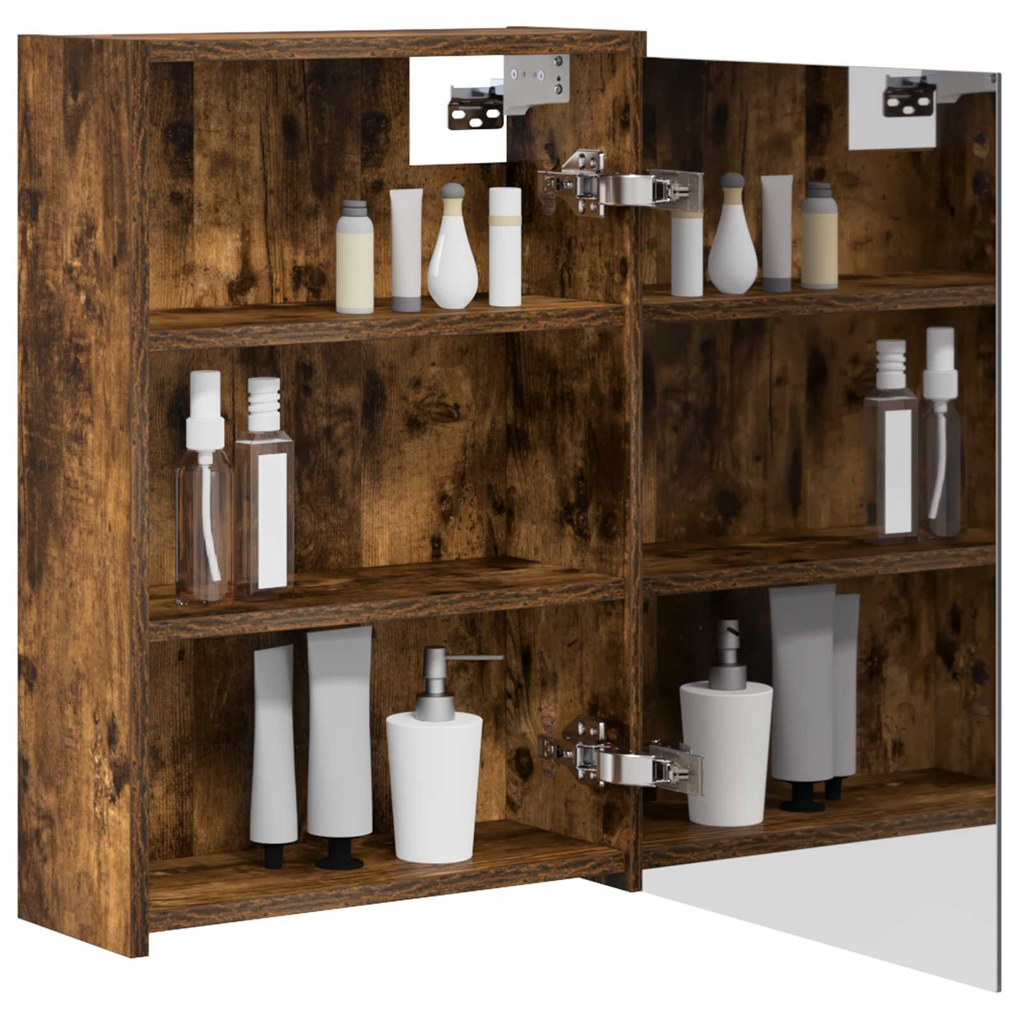 Baderomsspeilskap Røkt eik 43 x 16 x 62.5 cm Konstruert tre