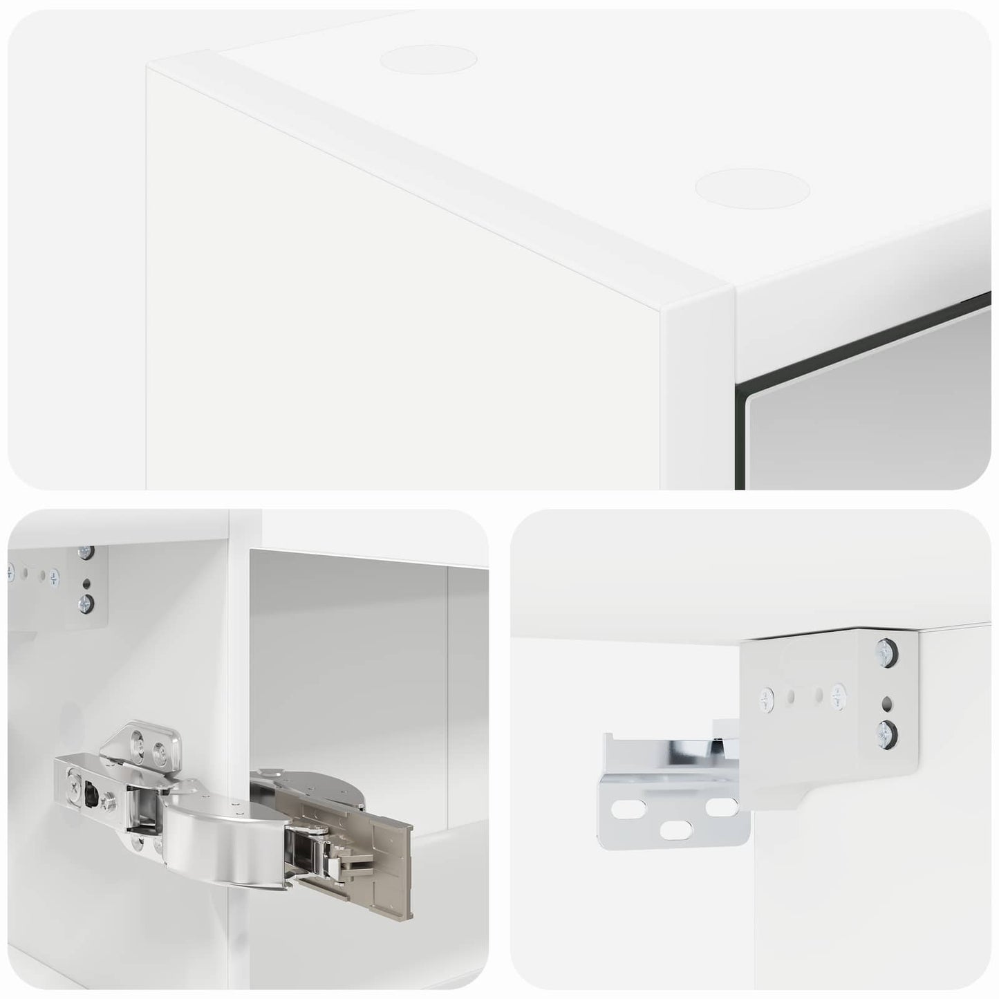 Baderomsspeilskap med dør Hvit 43 x 16 x 62.5 cm Konstruert tre
