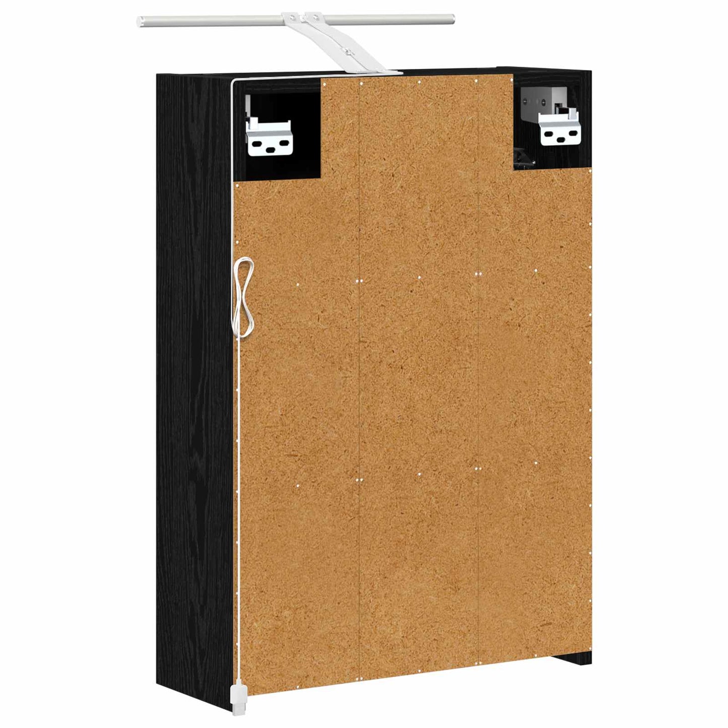 Baderomsspeilskap Svart Eik 43 x 16 x 62.5 cm Konstruert tre