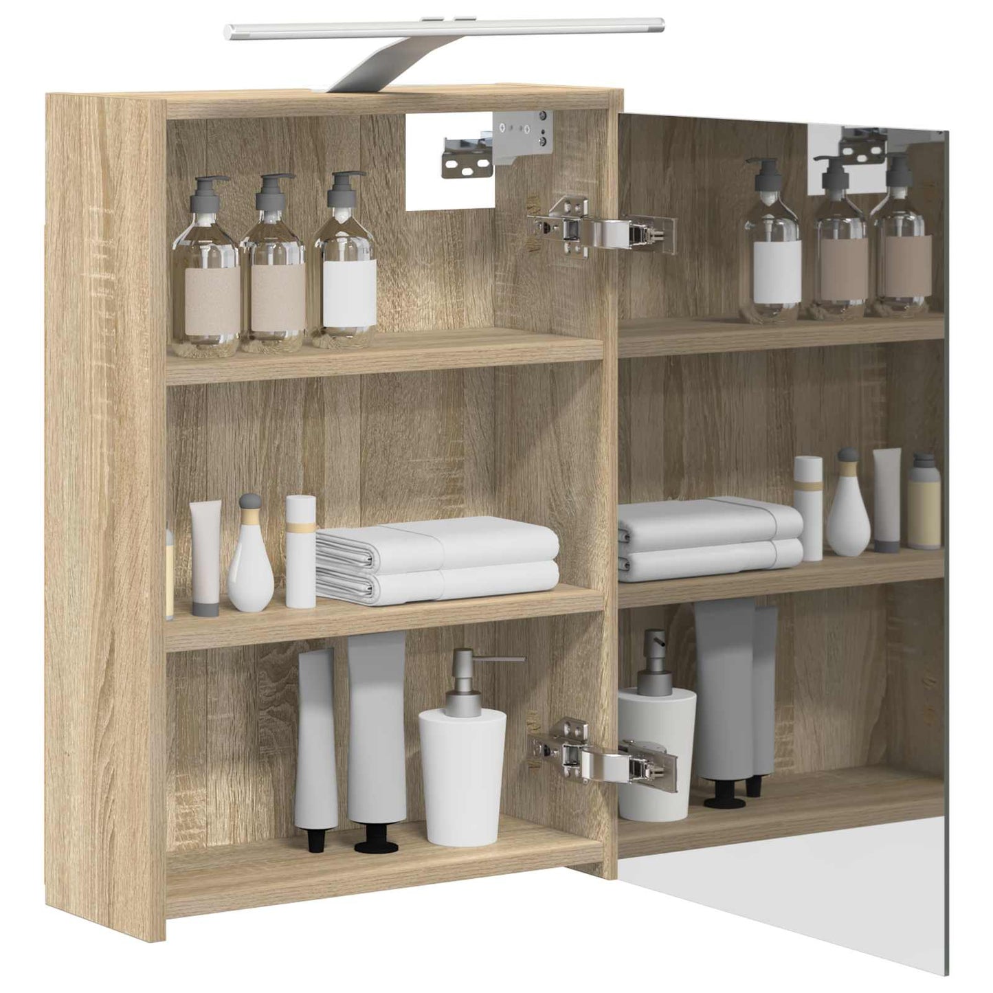 Baderomsspeilskap Sonoma eik 43 x 16 x 62.5 cm Konstruert tre