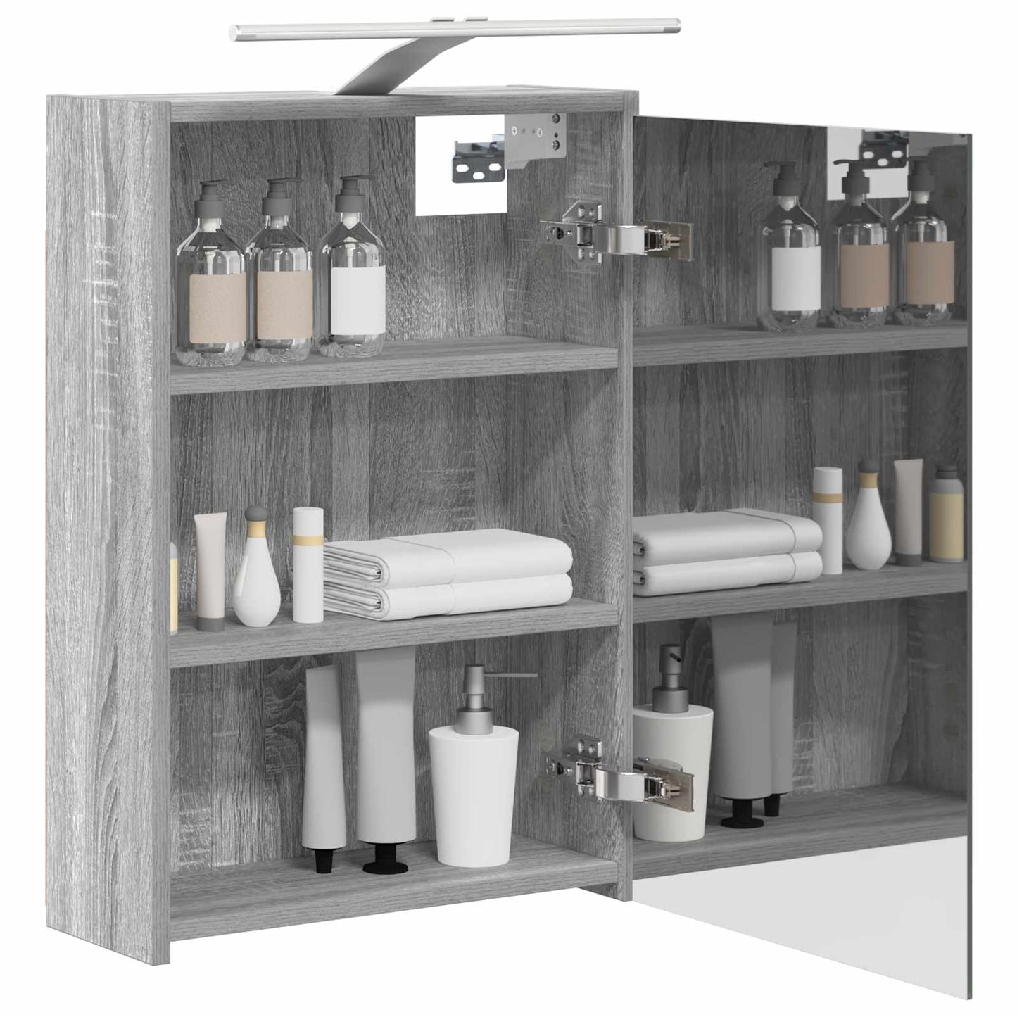 Baderomsspeilskap Grå Sonoma 43 x 16 x 62.5 cm Konstruert tre