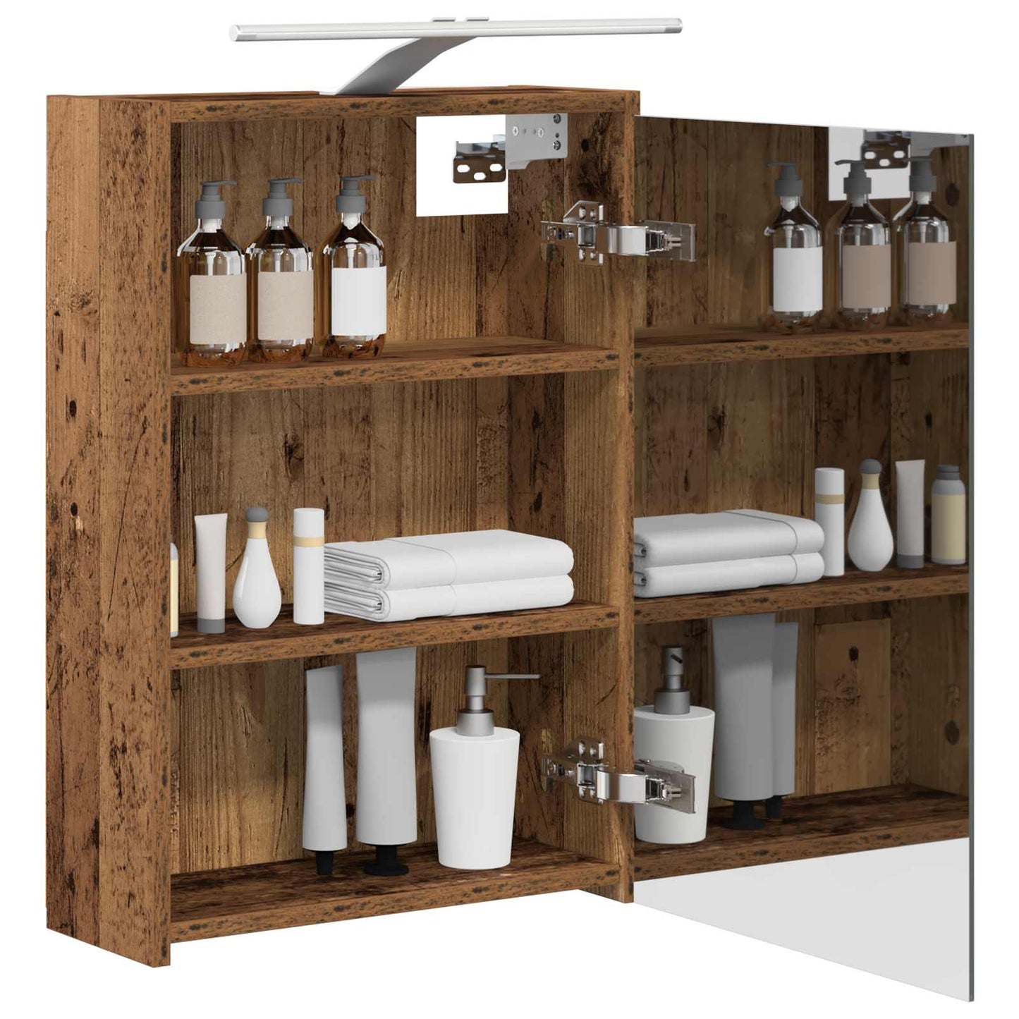 Baderomsspeilskap Gammelt tre 43 x 16 x 62.5 cm Konstruert tre