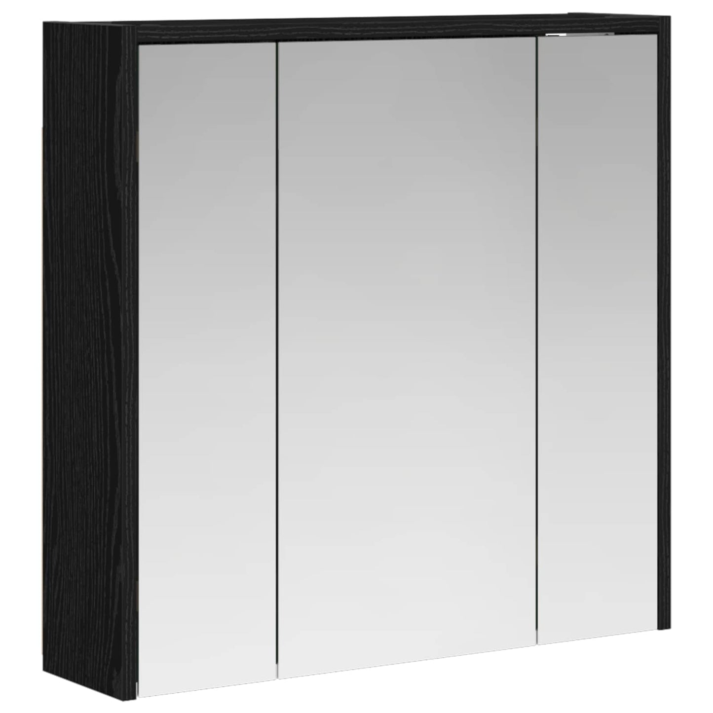 Baderomsspeilskap Svart Eik 63,5 x 16 x 62,5 cm Konstruert tre
