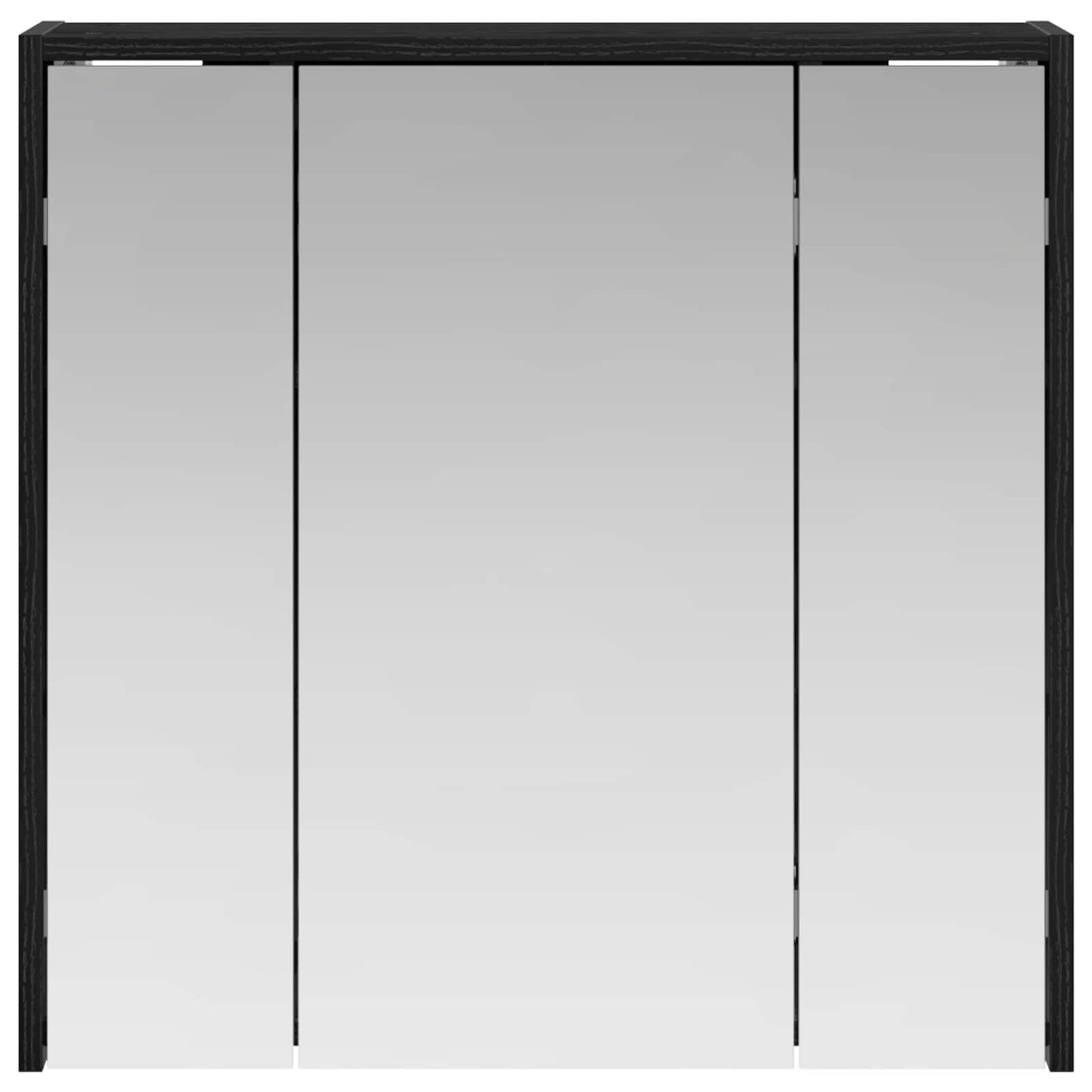 Baderomsspeilskap Svart Eik 63,5 x 16 x 62,5 cm Konstruert tre