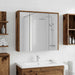 Baderomsspeilskap Gammelt tre 63,5 x 16 x 62,5 cm