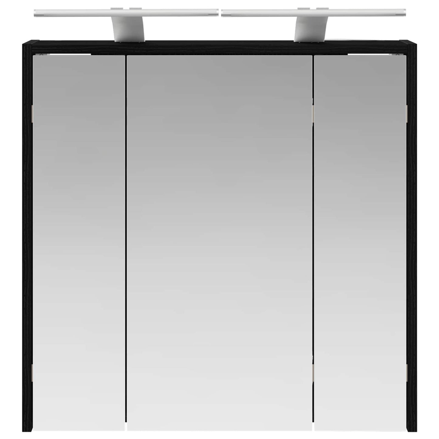 Baderomsspeilskap Svart Eik 63,5 x 16 x 62,5 cm Konstruert tre