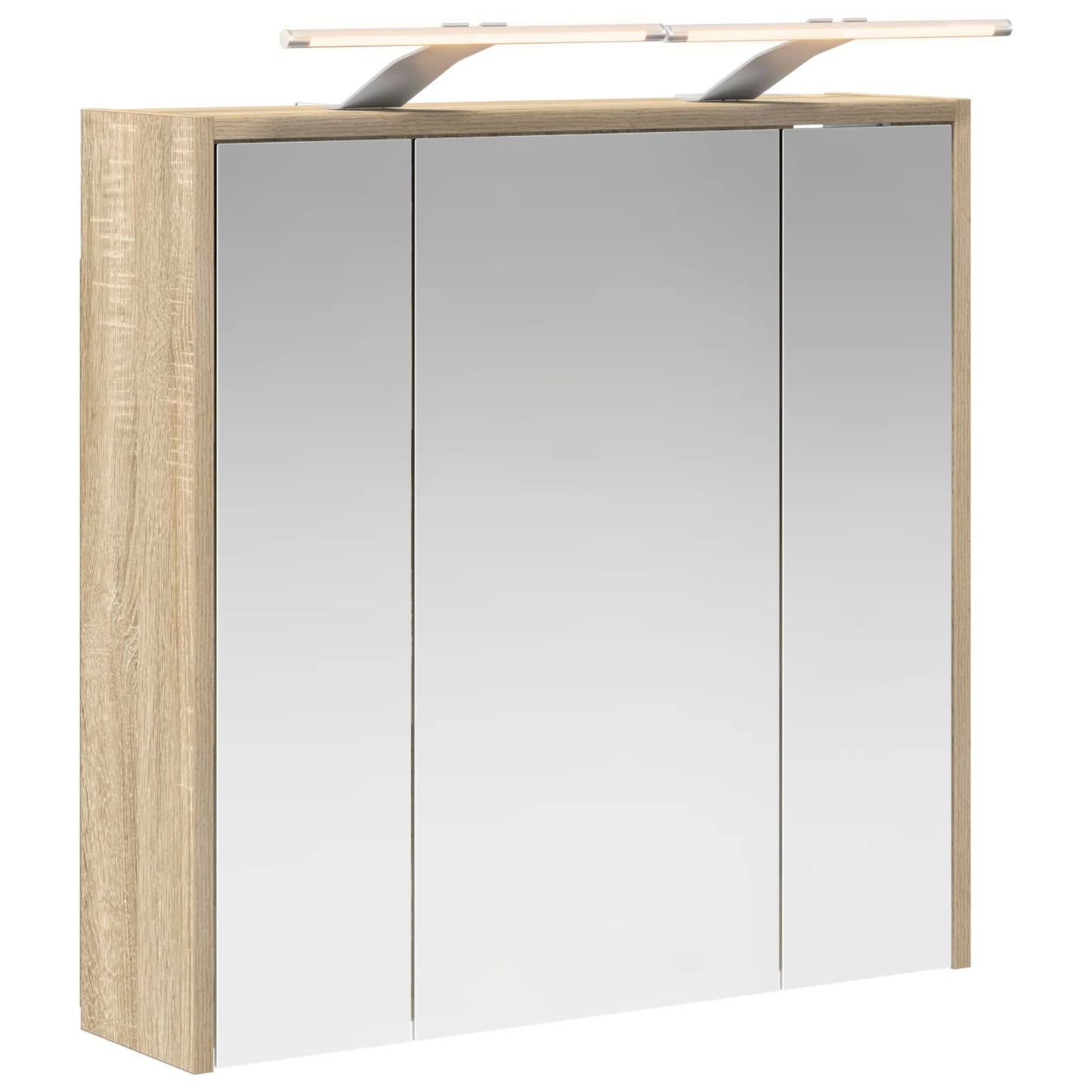 Baderomsspeilskap Sonoma eik 63,5 x 16 x 62,5 cm Konstruert tre