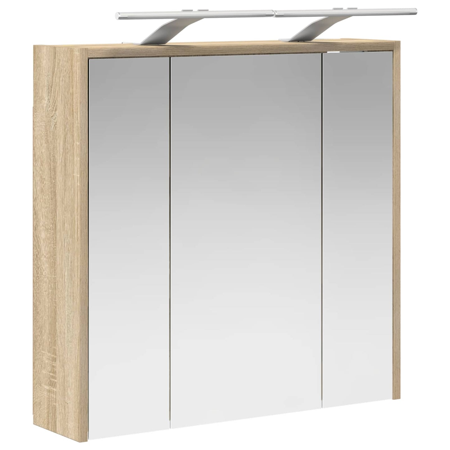 Baderomsspeilskap Sonoma eik 63,5 x 16 x 62,5 cm Konstruert tre