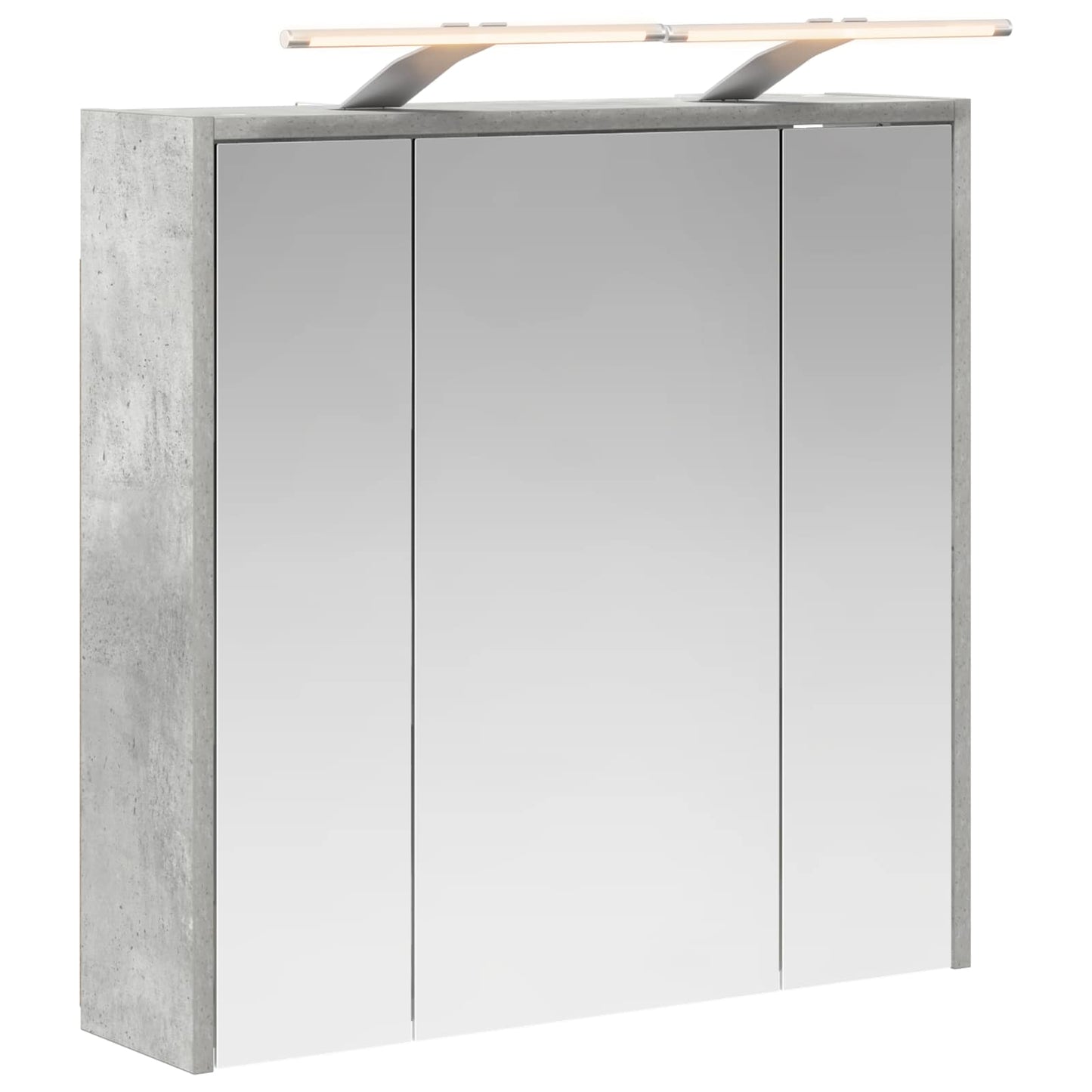 Baderomsspeilskap Betonggrå 63,5 x 16 x 62,5 cm Konstruert tre