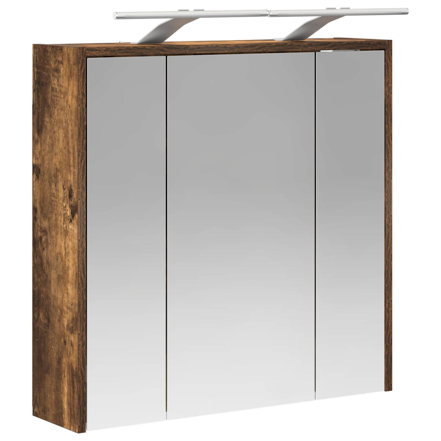 Baderomsspeilskap Røkt eik 63,5 x 16 x 62,5 cm Konstruert tre