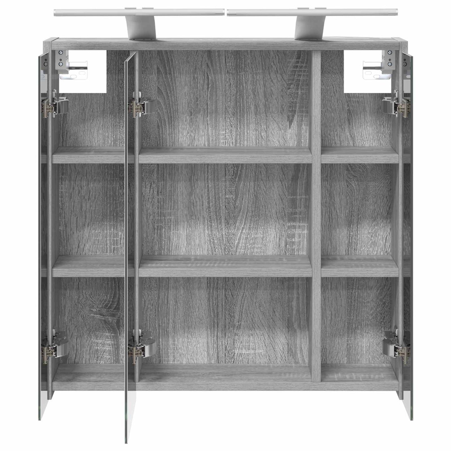 Baderomsspeilskap Grå Sonoma 63,5 x 16 x 62,5 cm Konstruert tre