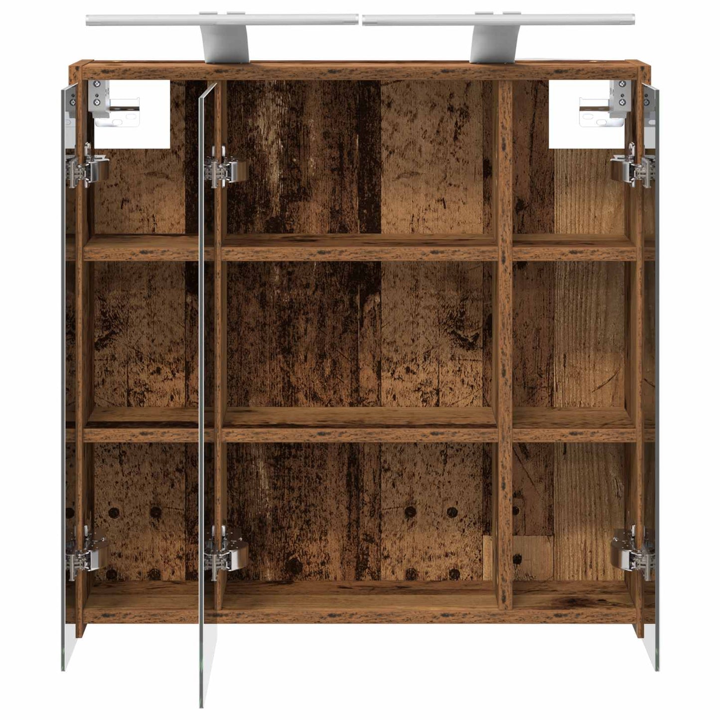 Baderomsspeilskap Gammelt tre 63,5 x 16 x 62,5 cm