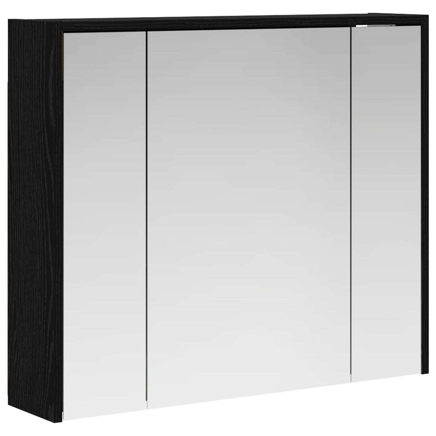 Baderomsspeilskap Svart Eik 73,5 x 16 x 62,5 cm Konstruert tre