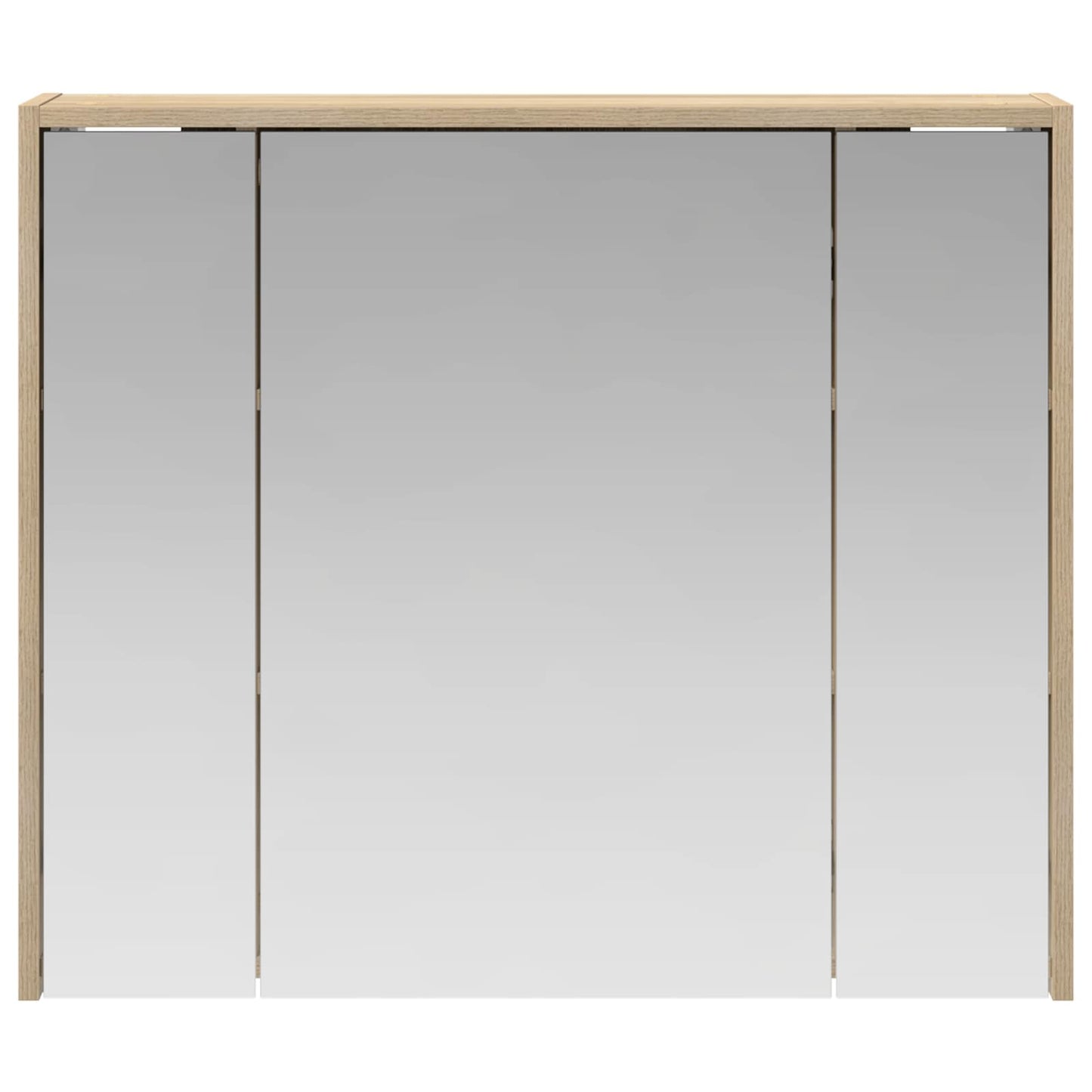 Baderomsspeilskap Sonoma eik 73,5 x 16 x 62,5 cm Konstruert tre