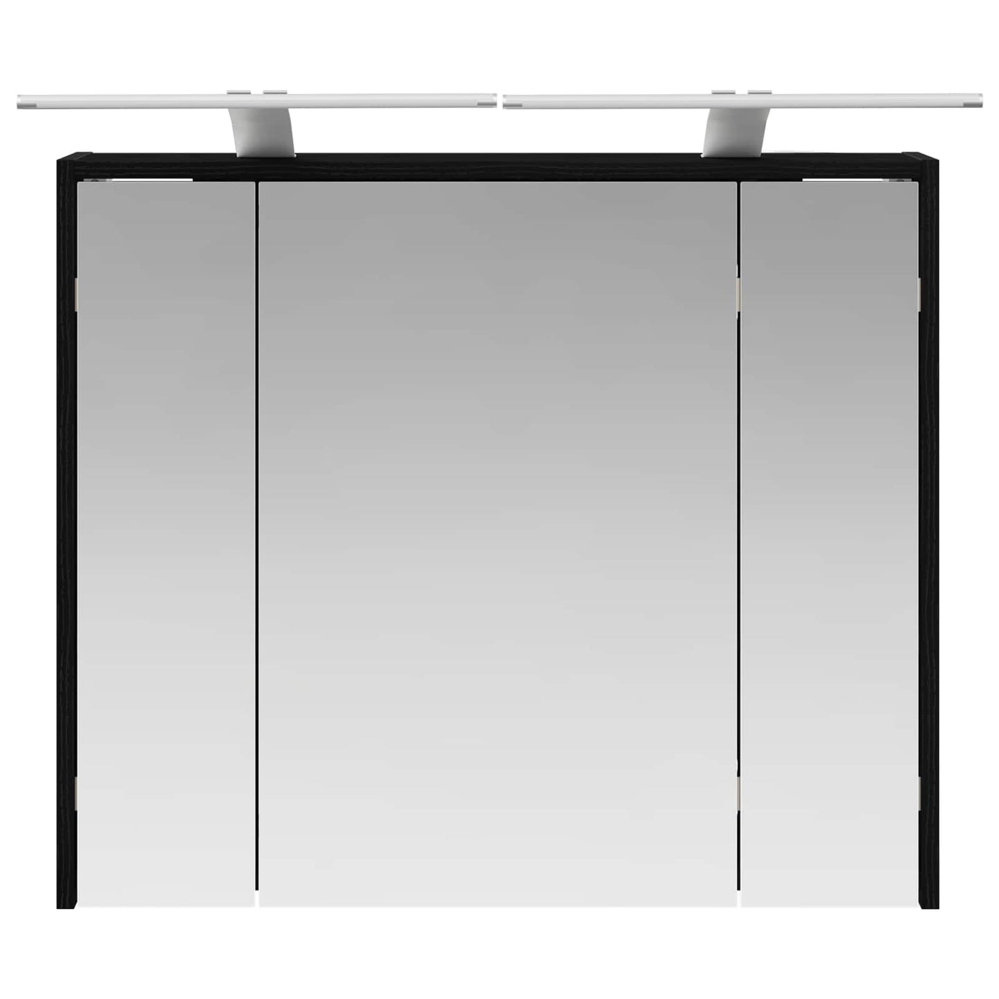 Baderomsspeilskap Svart Eik 73,5 x 16 x 62,5 cm Konstruert tre