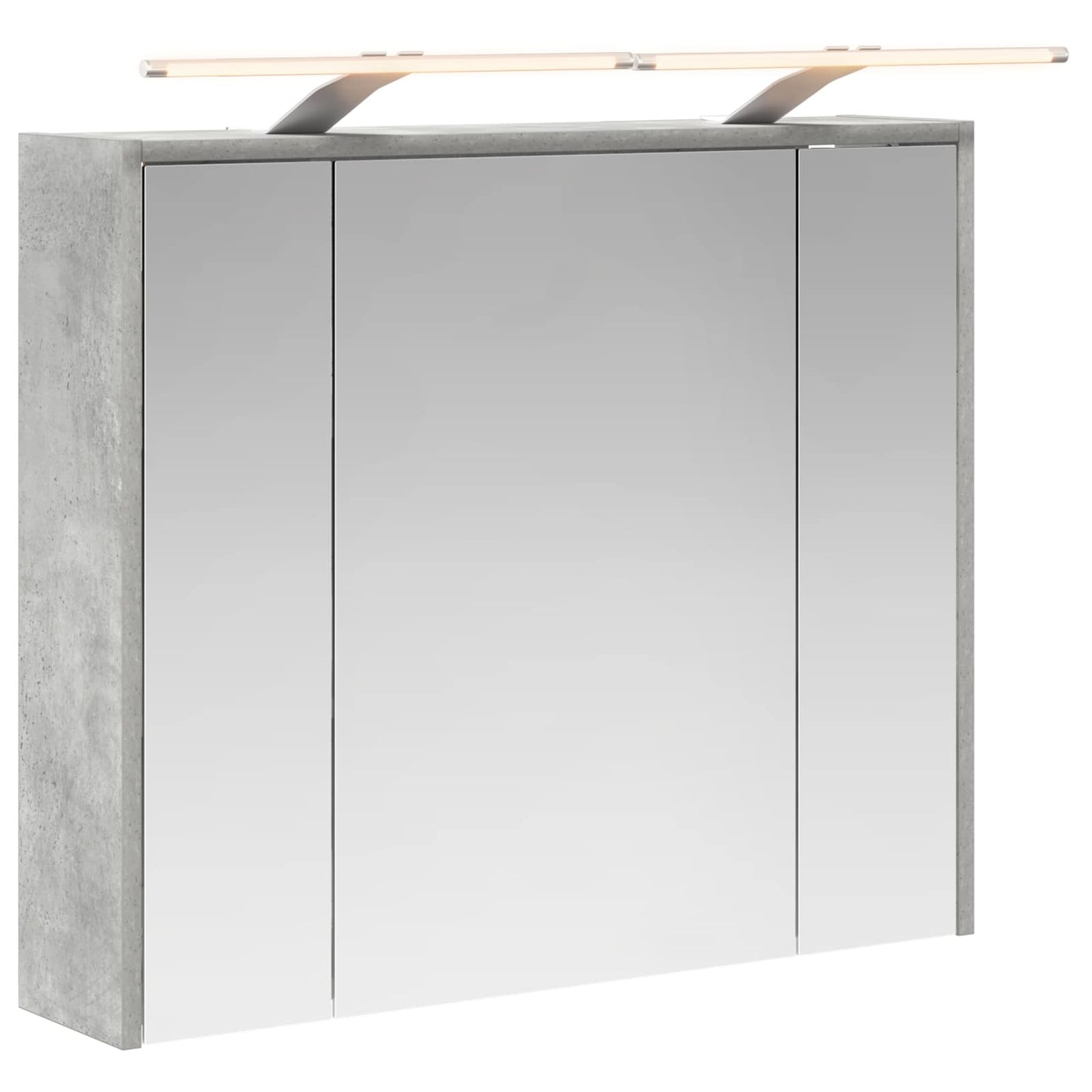 Baderomsspeilskap Betonggrå 73,5 x 16 x 62,5 cm Konstruert tre