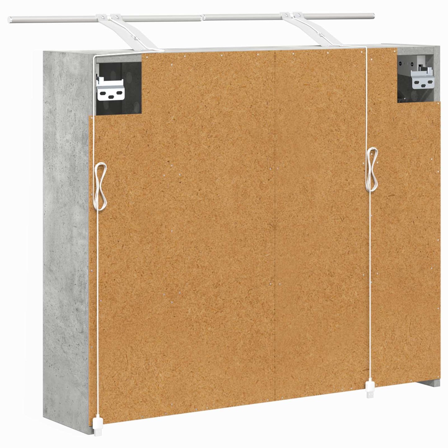 Baderomsspeilskap Betonggrå 73,5 x 16 x 62,5 cm Konstruert tre