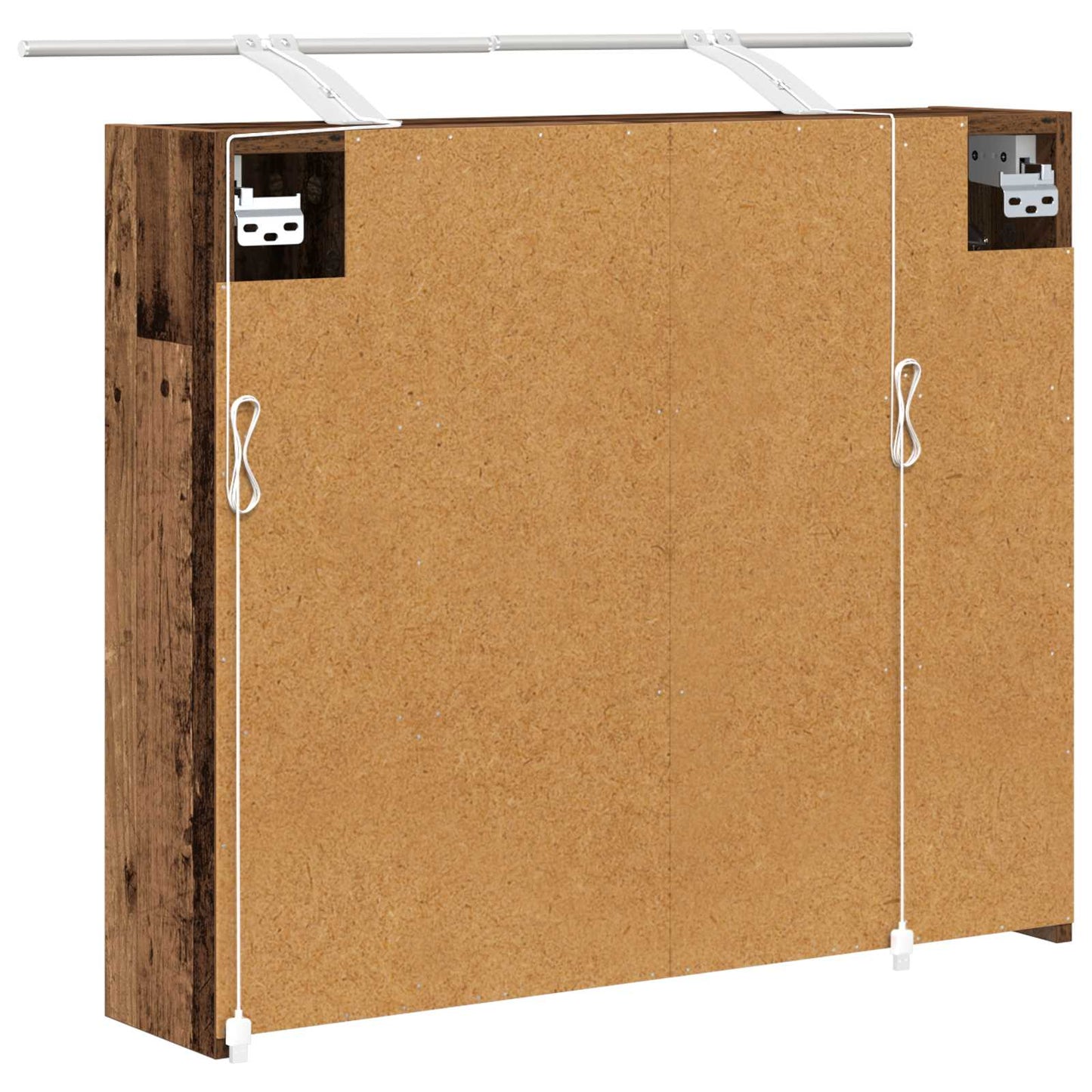 Baderomsspeilskap Gammelt tre 73,5 x 16 x 62,5 cm
