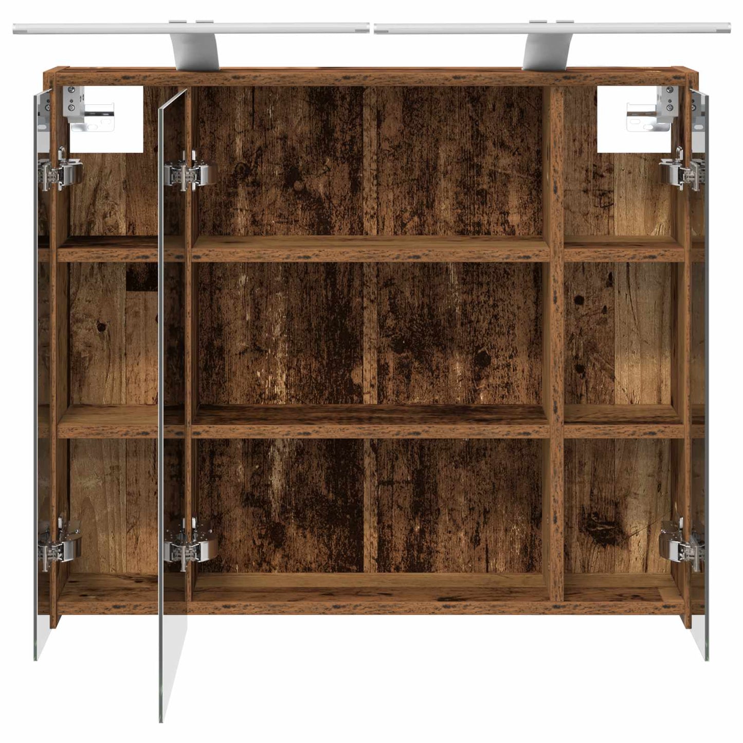 Baderomsspeilskap Gammelt tre 73,5 x 16 x 62,5 cm