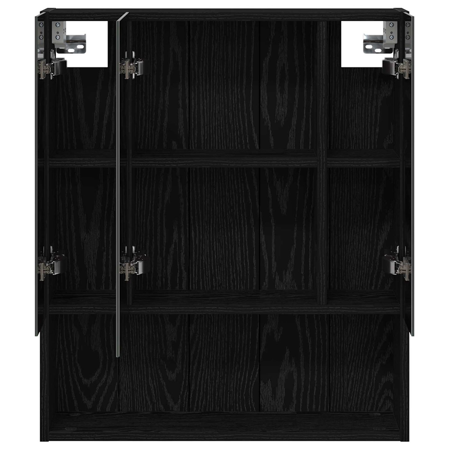 Baderomsspeilskap Svart Eik 60 x 14.5 x 70 cm Konstruert tre