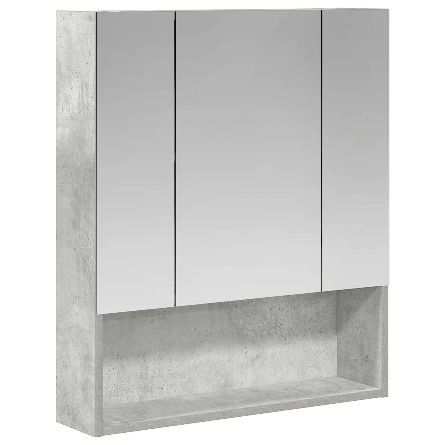 Baderomsspeilskap Betonggrå 60 x 14.5 x 70 cm Konstruert tre