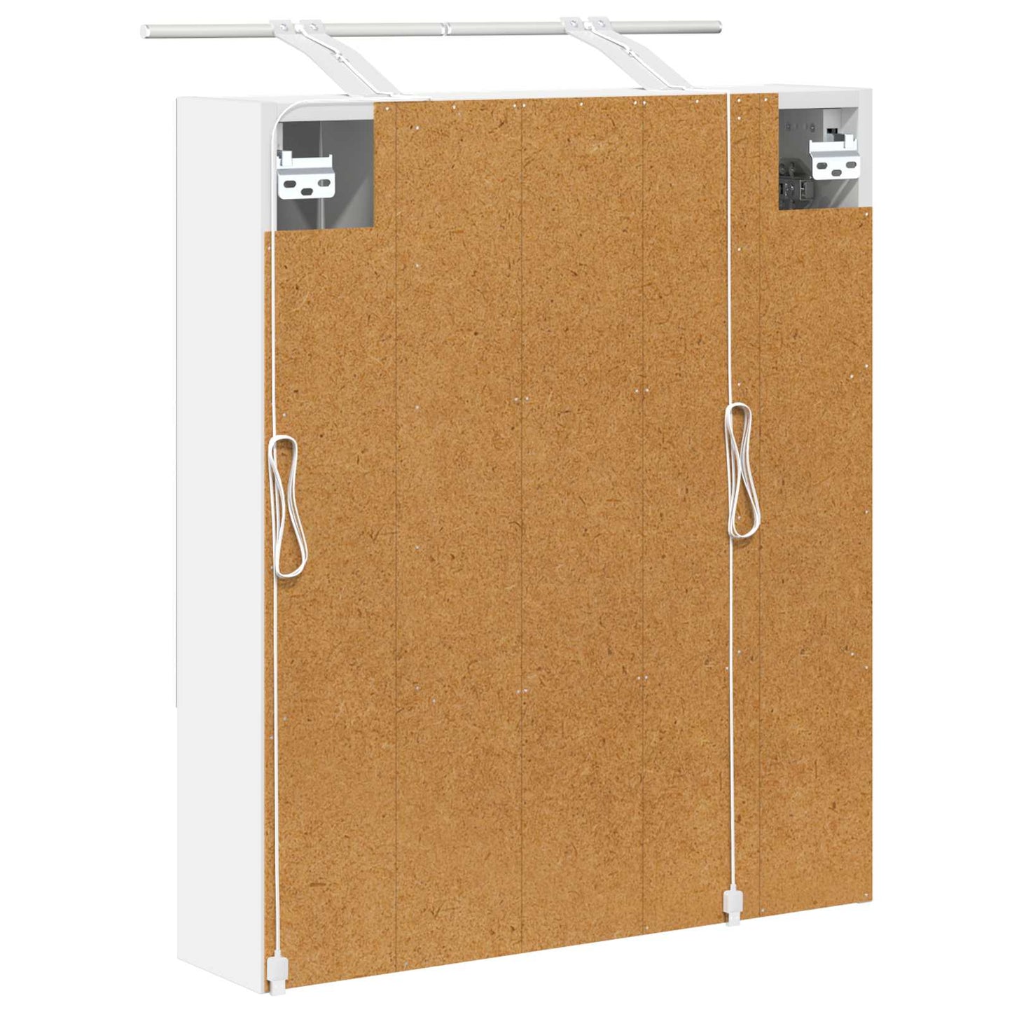 Baderomsspeilskap med dør Hvit 60 x 14.5 x 70 cm Konstruert tre
